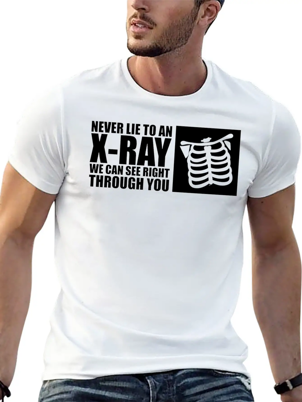 Never Lie To An Xray We Can See Right Through You2 Breathable Soft Cotton T-Shirt – Timeless Casual Look