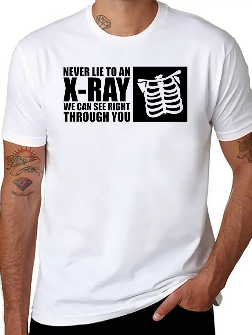 Never Lie To An Xray We Can See Right Through You2 Breathable Soft Cotton T-Shirt – Timeless Casual Look