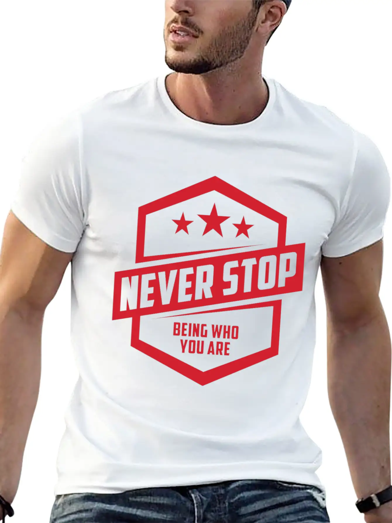Never Stop Being Who You Are | Be Proud Classic Cotton Tee – Unisex Comfort For Any Season