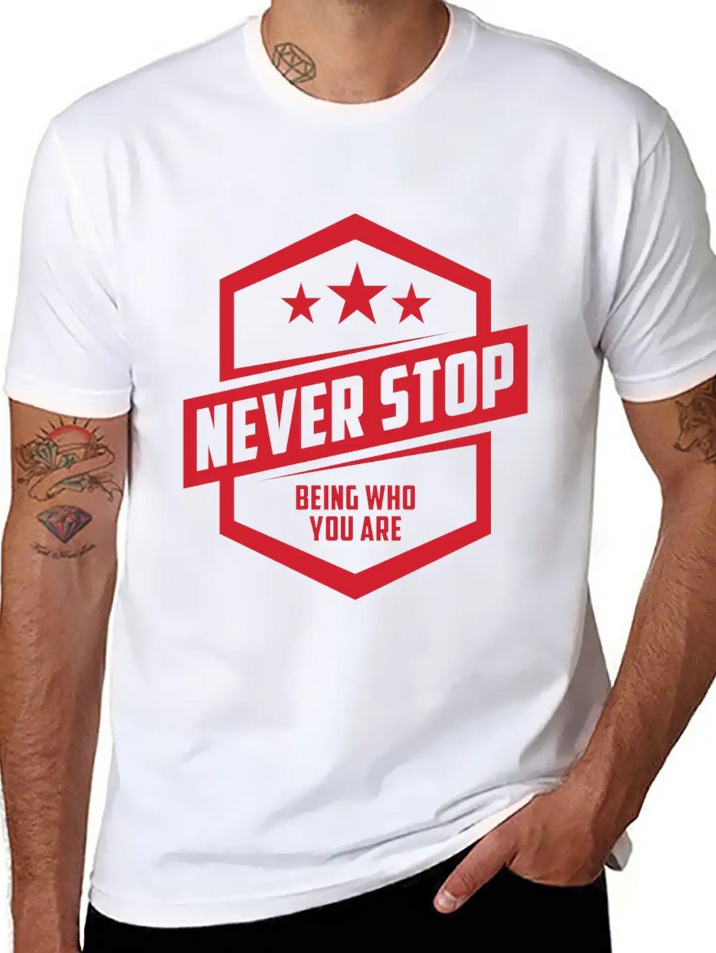 Never Stop Being Who You Are | Be Proud Classic Cotton Tee – Unisex Comfort For Any Season