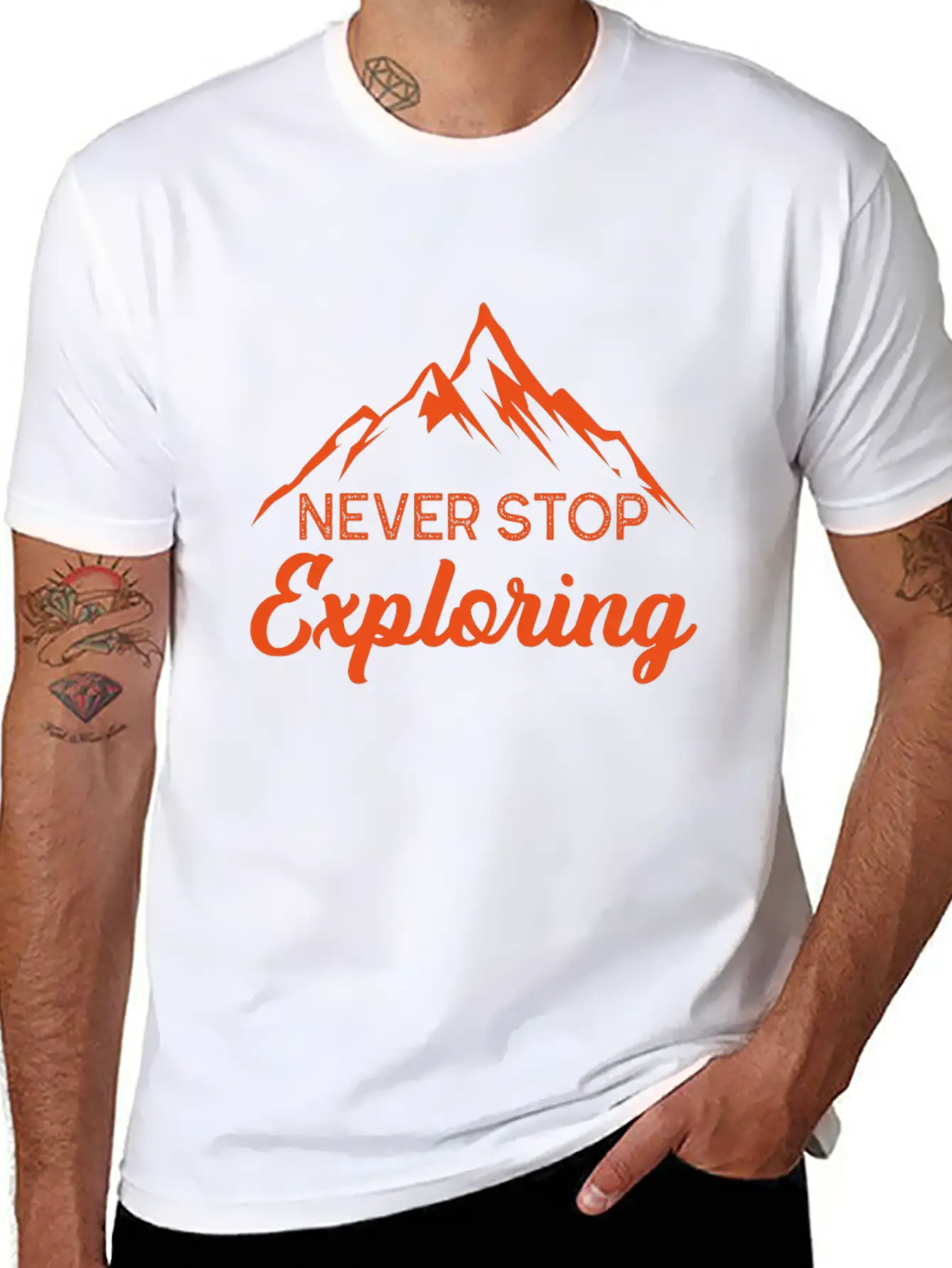 Never Stop Exploring Gift Nature Planet Forest Unisex Casual T-Shirt – Clean Design For Daily Comfort