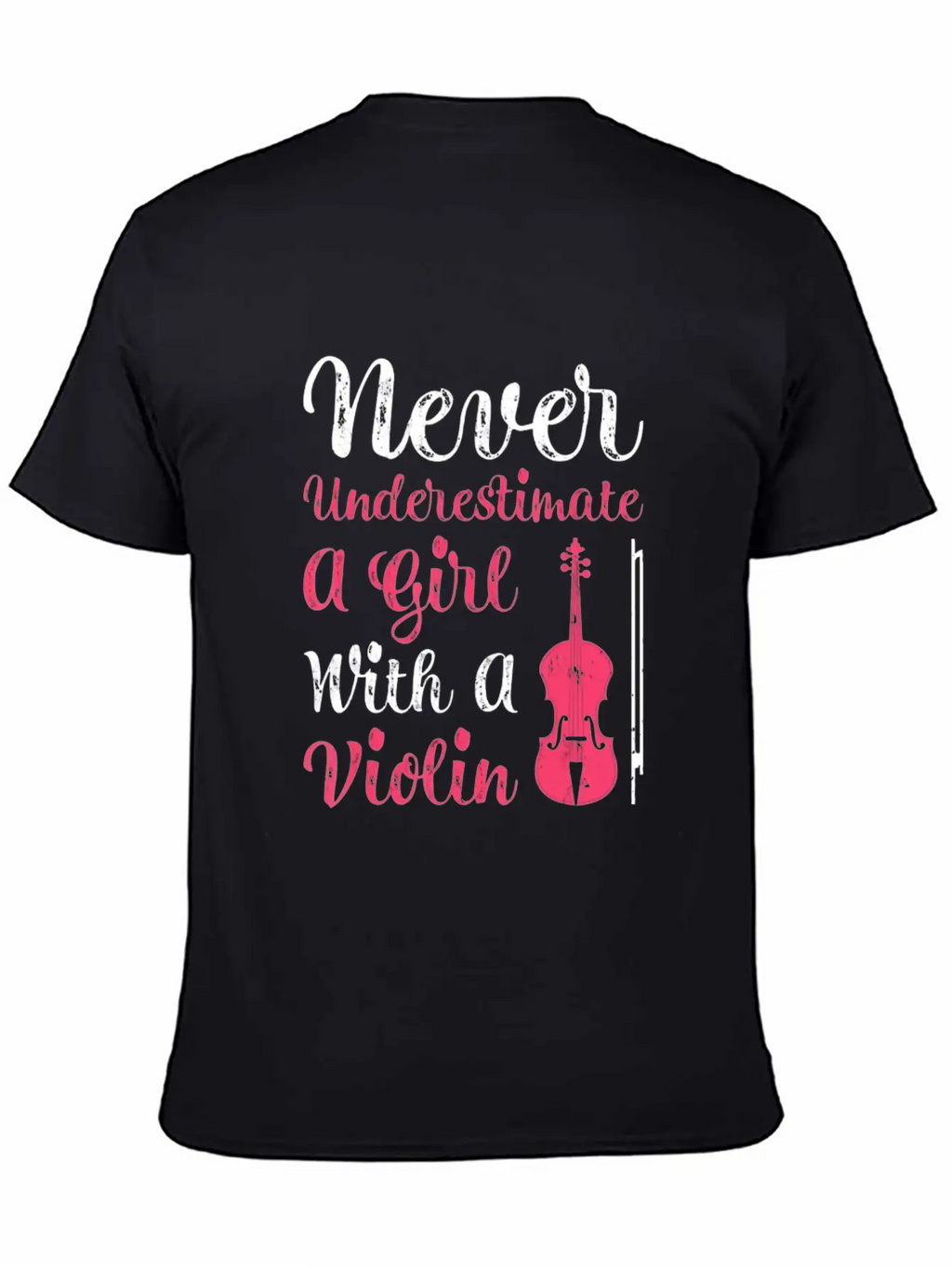 Never Underestimate A Girl With A Violin Timeless Short Sleeve Tee – Comfy And Minimalist Design