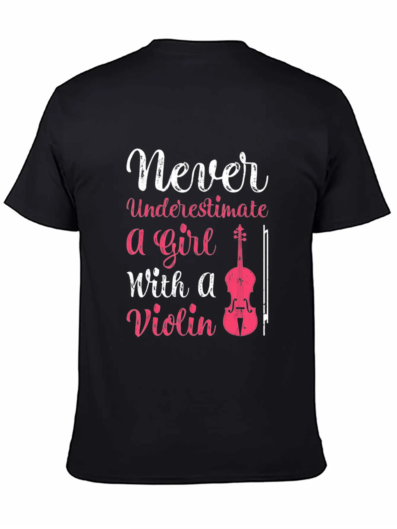 Never Underestimate A Girl With A Violin Timeless Short Sleeve Tee – Comfy And Minimalist Design