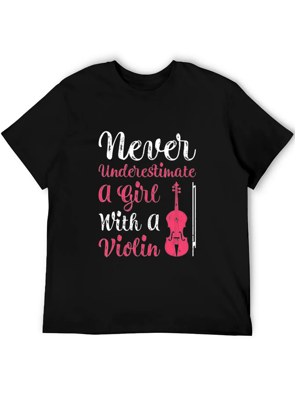 Never Underestimate A Girl With A Violin Timeless Short Sleeve Tee – Comfy And Minimalist Design