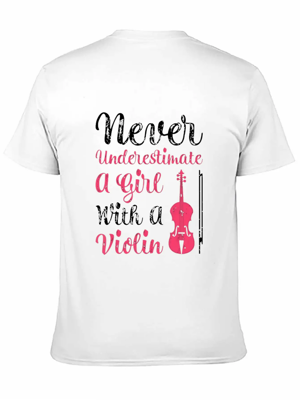 Never Underestimate A Girl With A Violin Timeless Short Sleeve Tee – Comfy And Minimalist Design