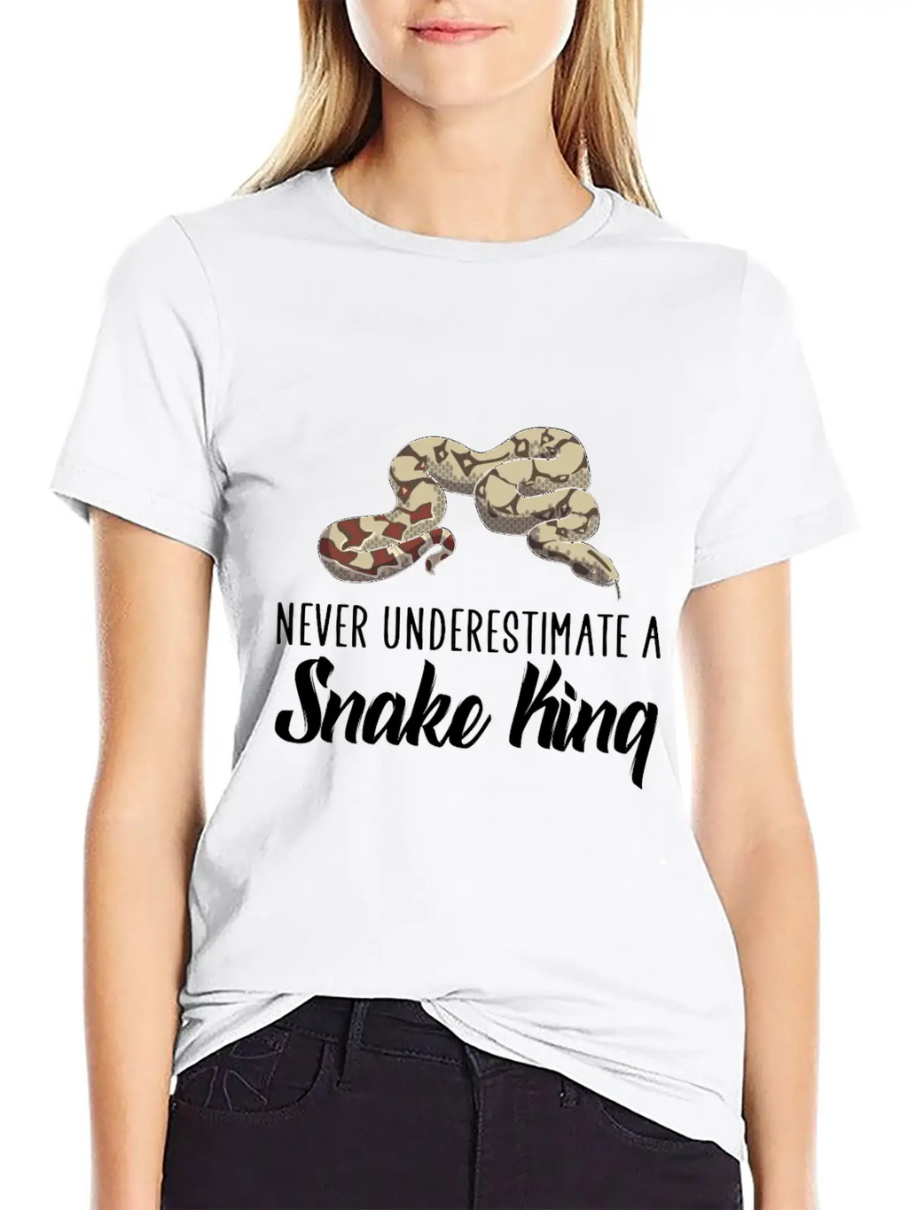 Never Underestimate A Snake King Breathable Soft Cotton T-Shirt – Timeless Casual Look