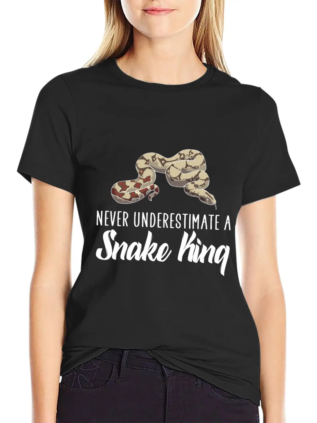 Never Underestimate A Snake King Breathable Soft Cotton T-Shirt – Timeless Casual Look