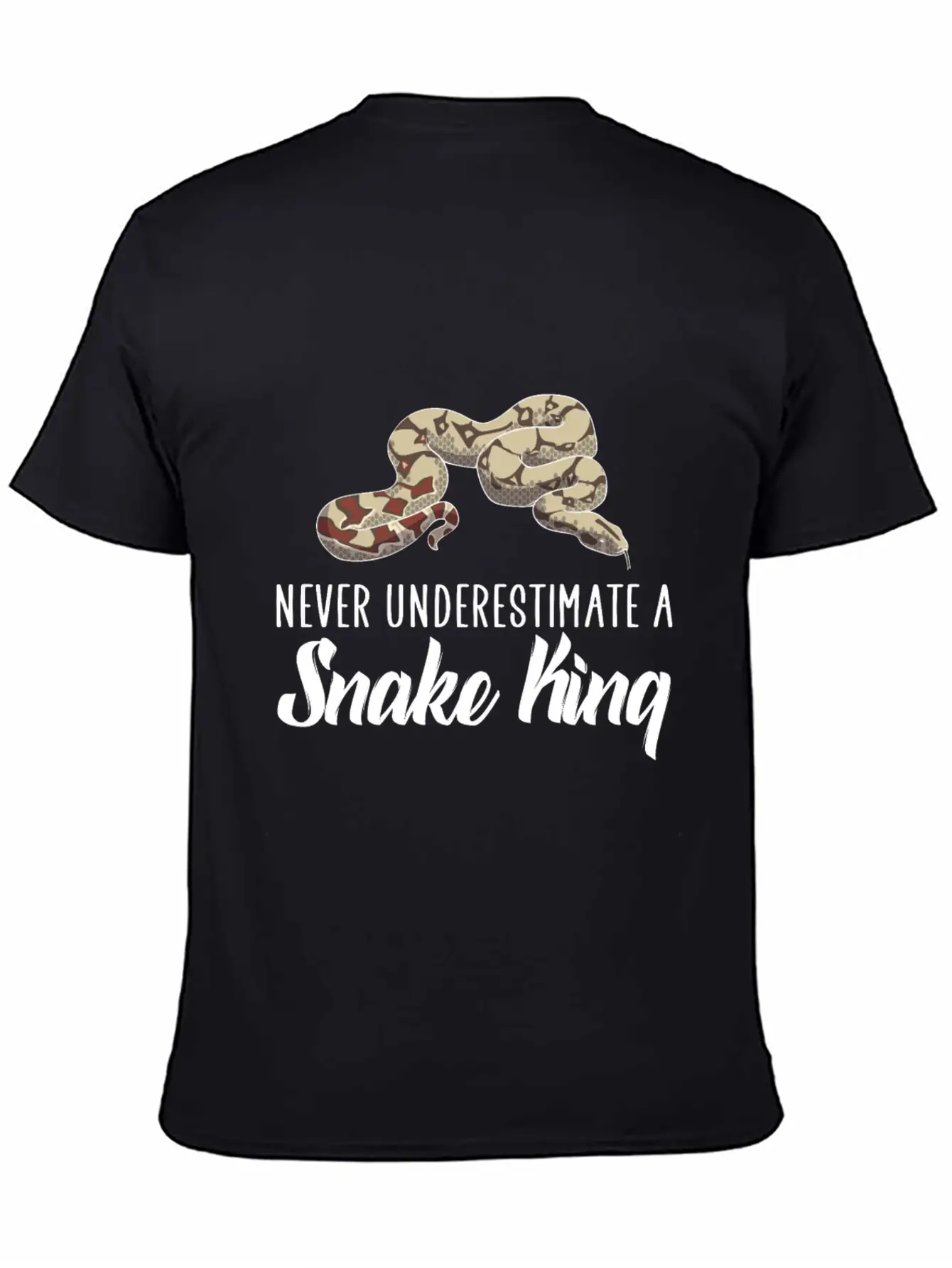 Never Underestimate A Snake King Breathable Soft Cotton T-Shirt – Timeless Casual Look