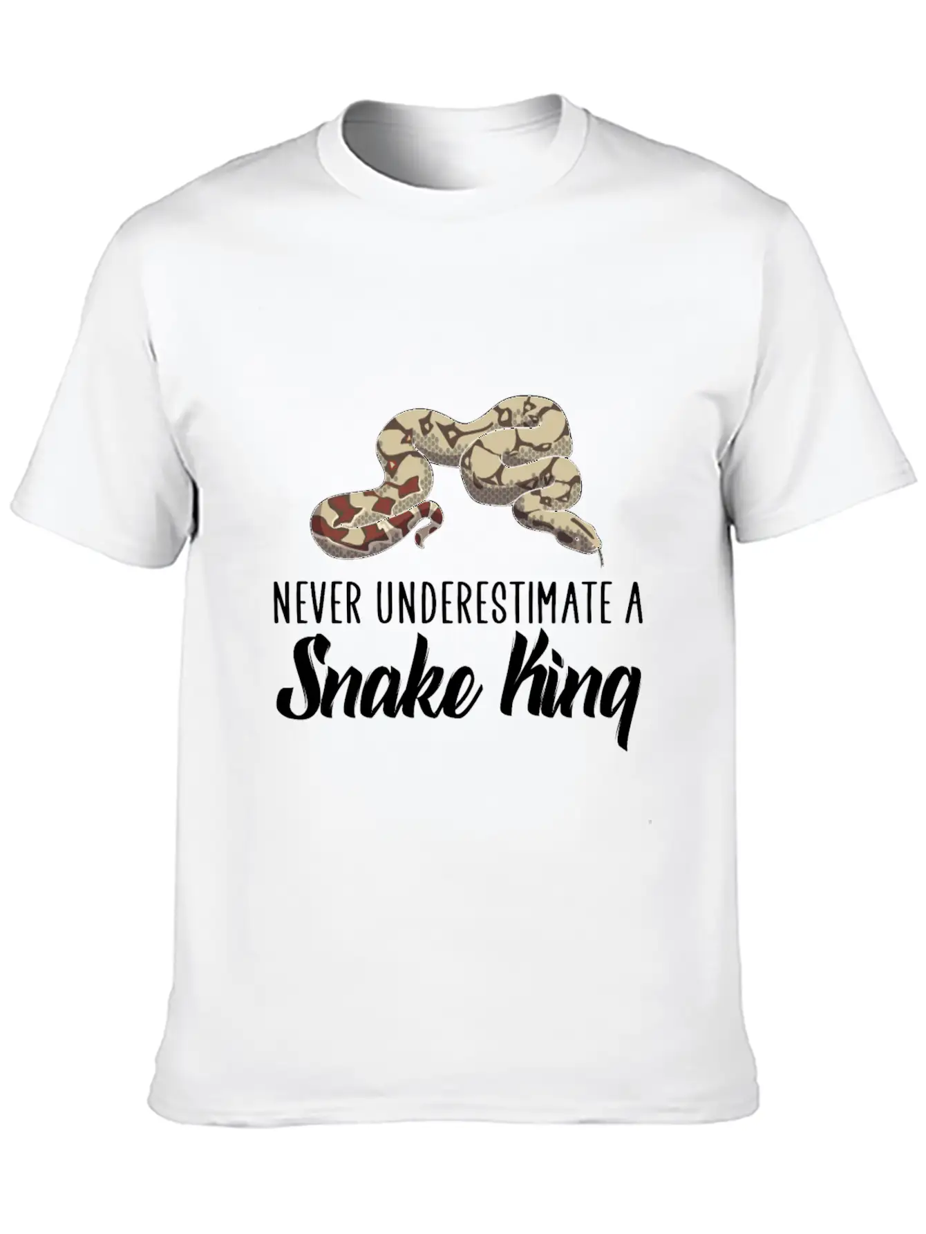 Never Underestimate A Snake King Breathable Soft Cotton T-Shirt – Timeless Casual Look