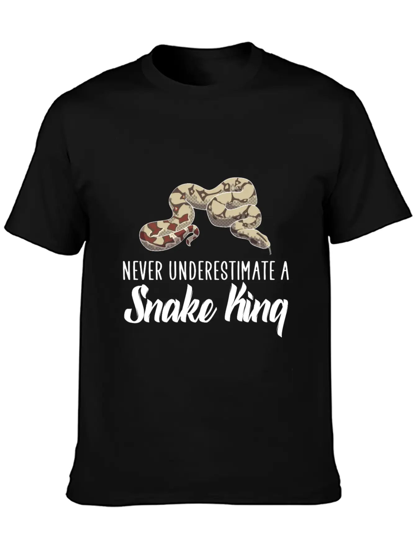 Never Underestimate A Snake King Breathable Soft Cotton T-Shirt – Timeless Casual Look