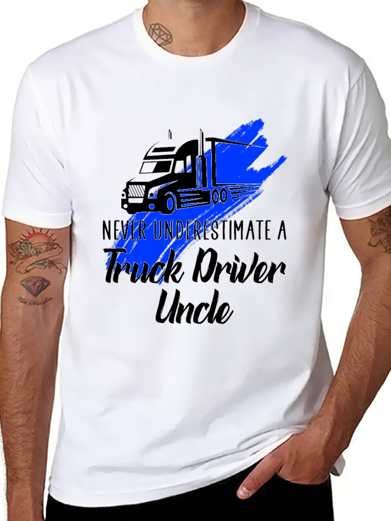 Never Underestimate A Truck Driver Timeless Short Sleeve Tee – Comfy And Minimalist Design