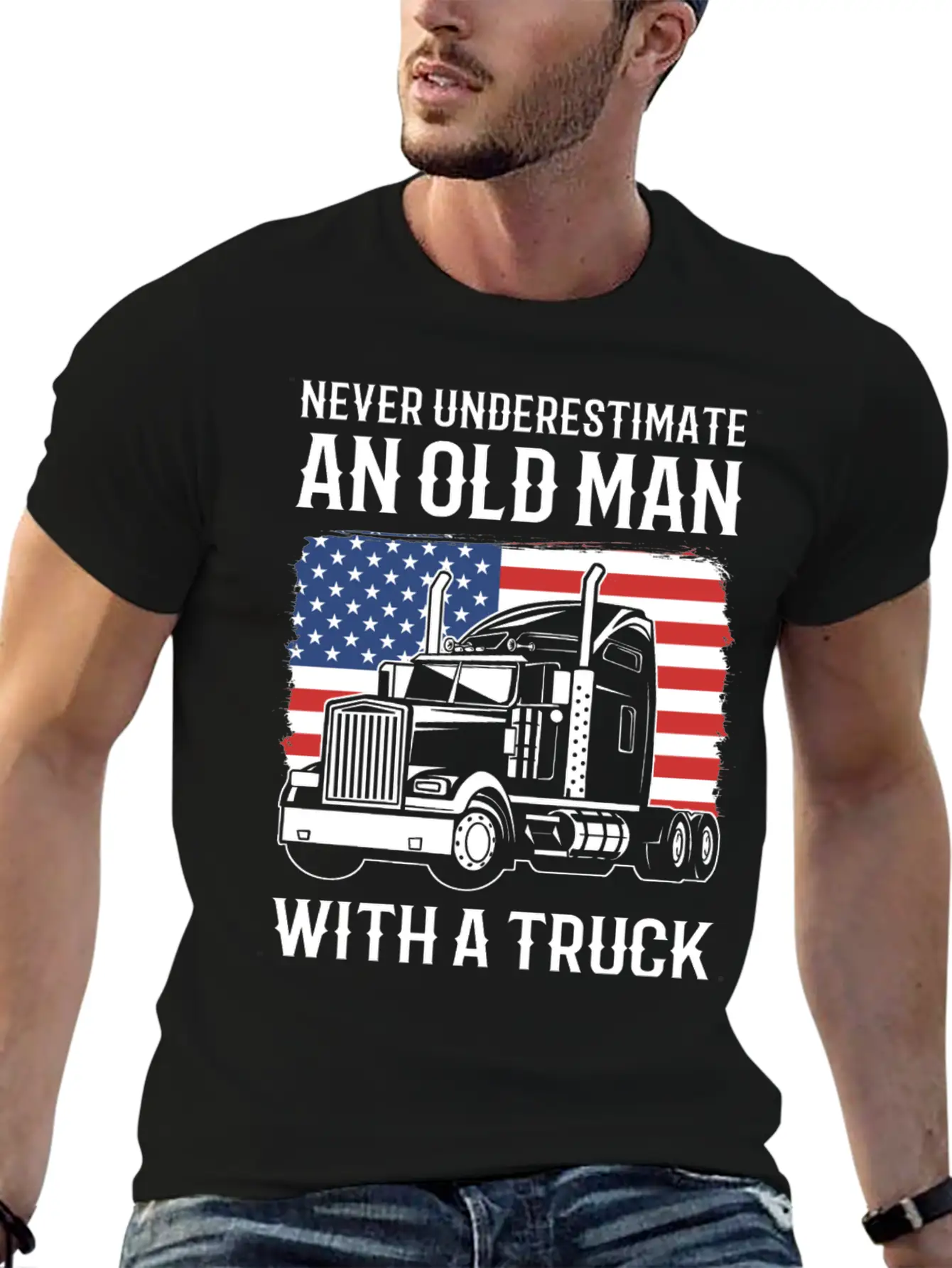 Never Underestimate An Old Man With A Truck Driver Classic Cotton Tee – Unisex Comfort For Any Season
