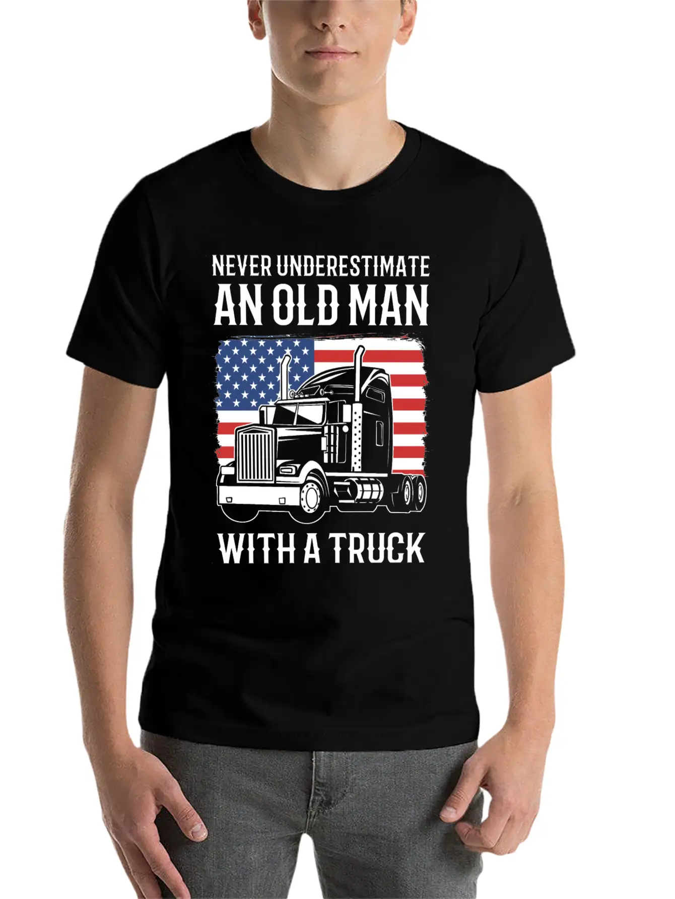 Never Underestimate An Old Man With A Truck Driver Classic Cotton Tee – Unisex Comfort For Any Season