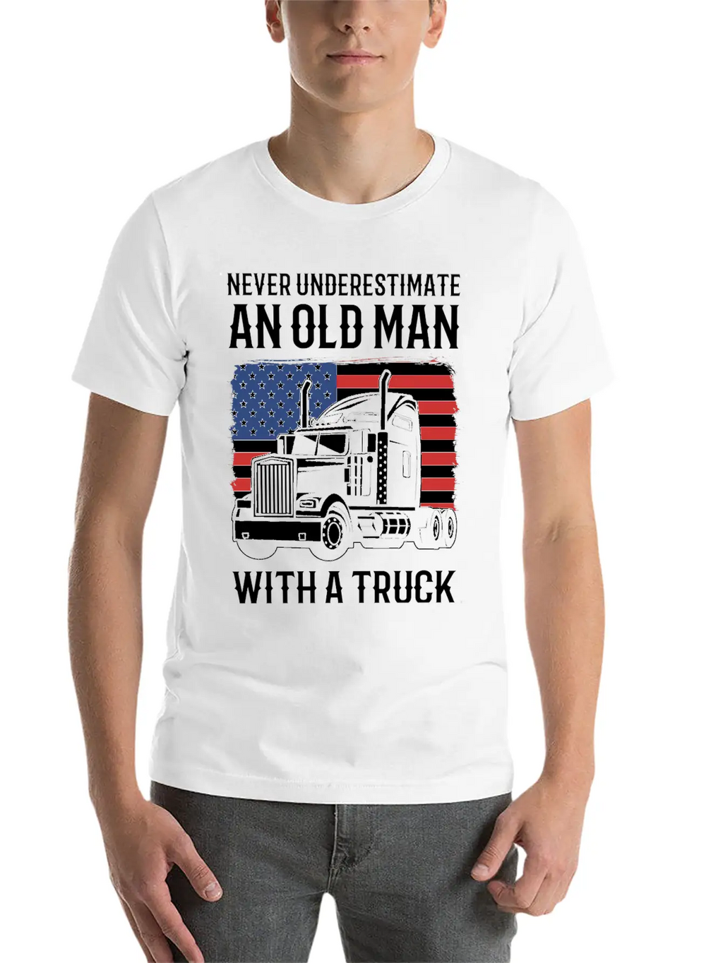 Never Underestimate An Old Man With A Truck Driver Classic Cotton Tee – Unisex Comfort For Any Season