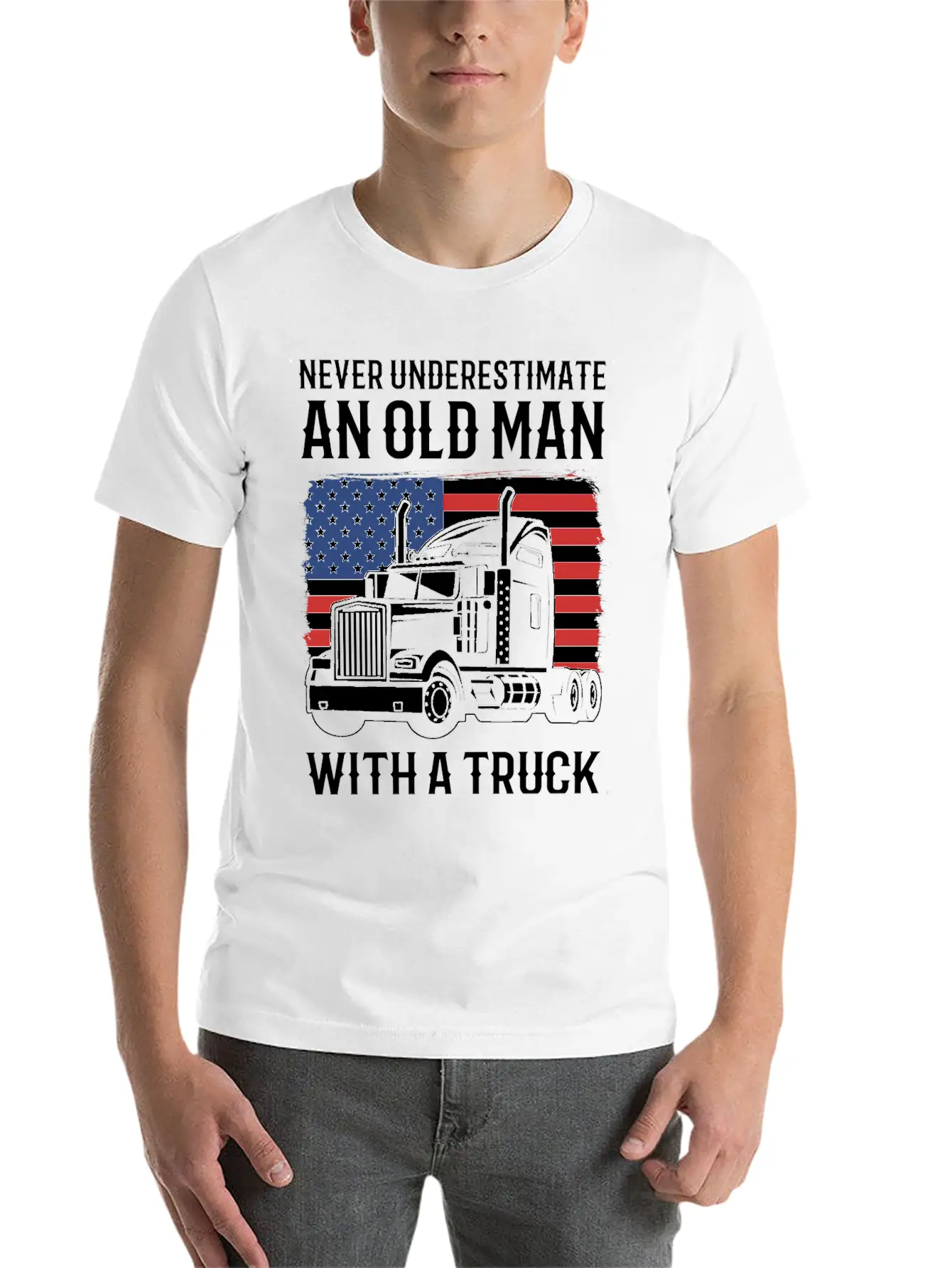 Never Underestimate An Old Man With A Truck Driver Classic Cotton Tee – Unisex Comfort For Any Season