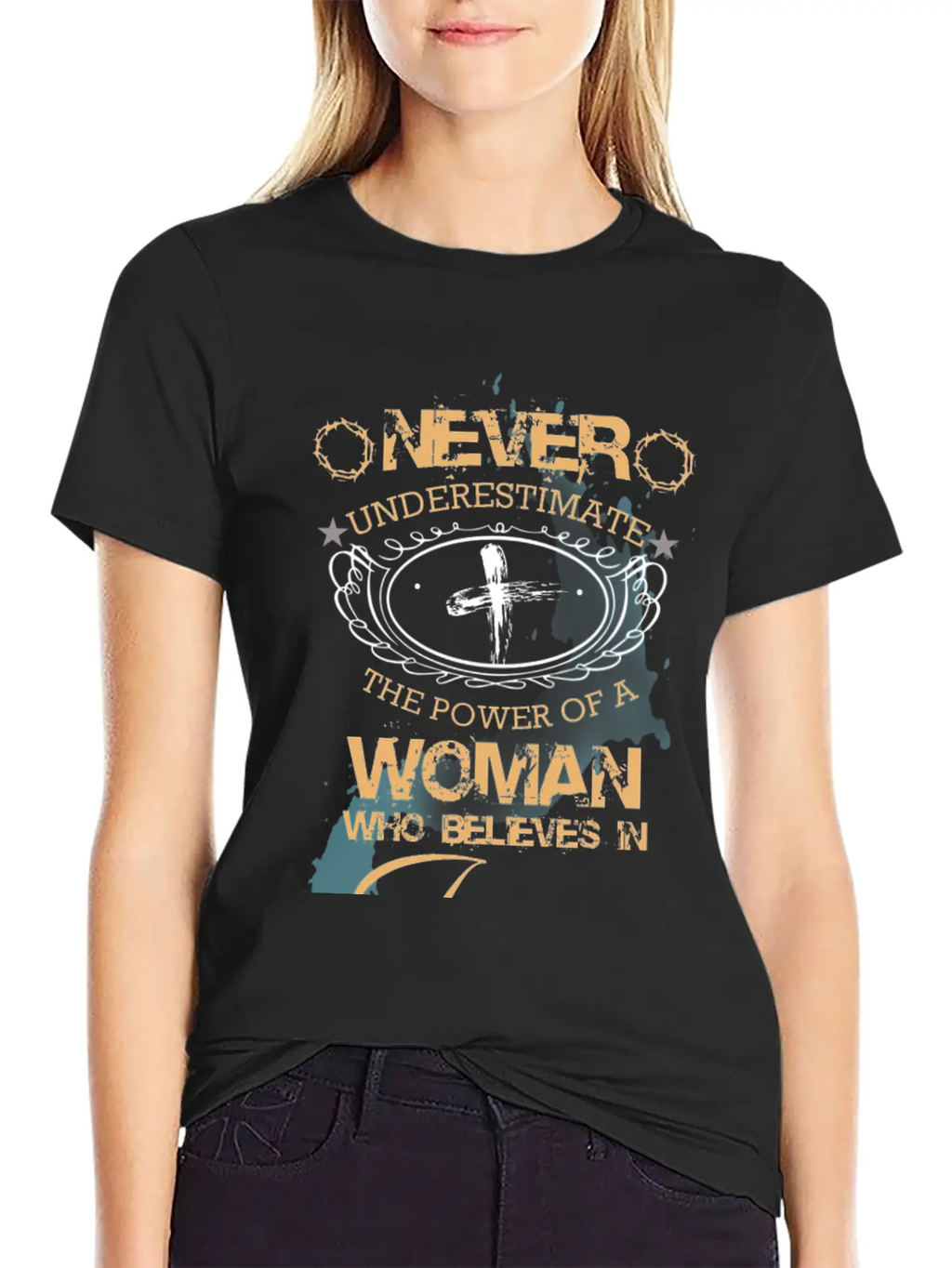 NEVER UNDERESTIMATE THE POWER OF THE WOMAN Classic Cotton Tee – Unisex Comfort For Any Season