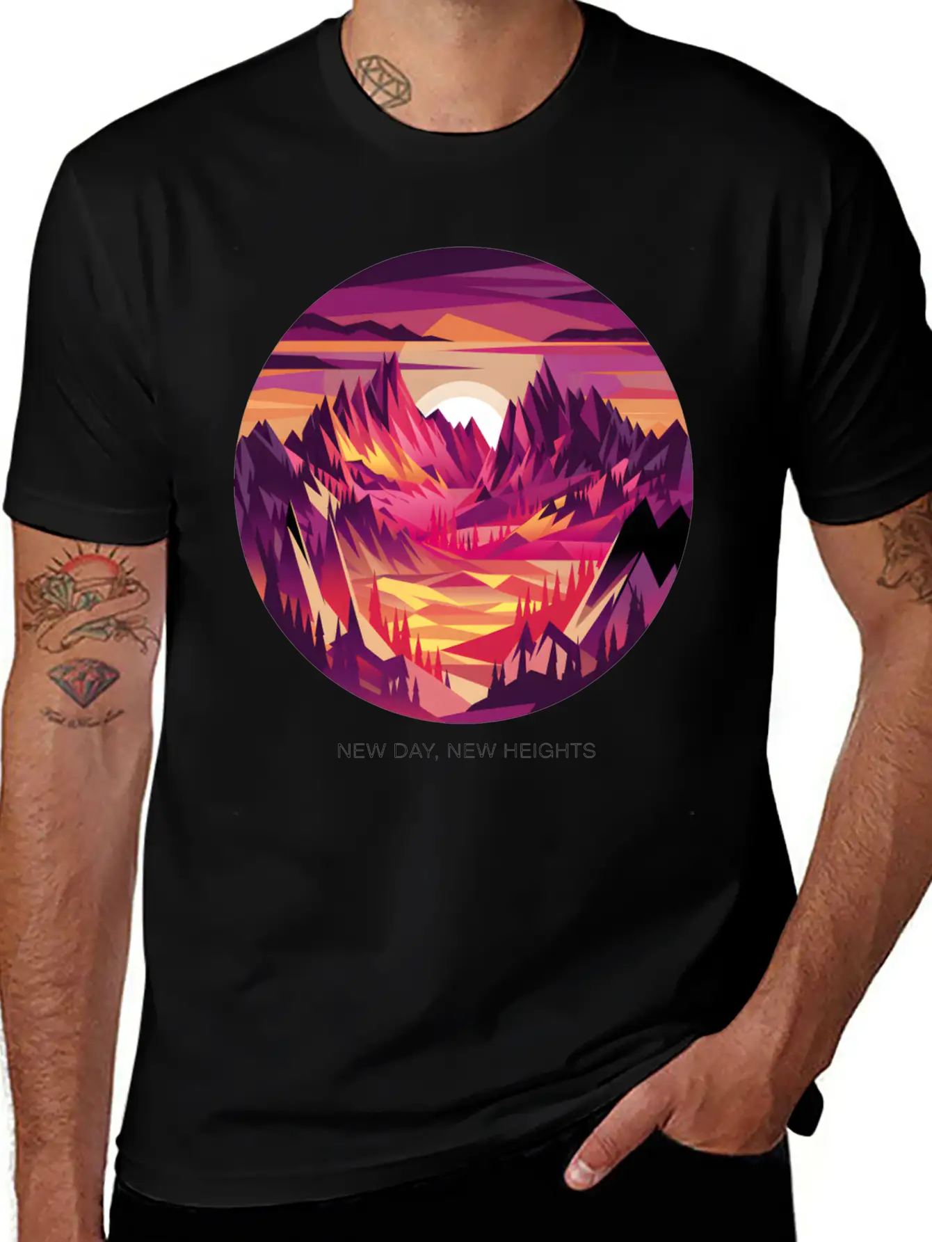 New Day, New Heights Essential Cotton Tee For Daily Outfits – Unisex Style