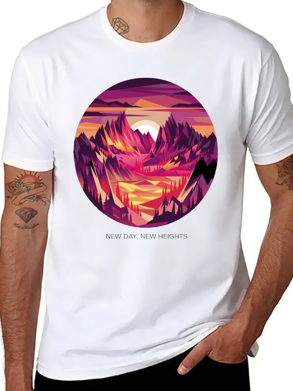 New Day, New Heights Essential Cotton Tee For Daily Outfits – Unisex Style