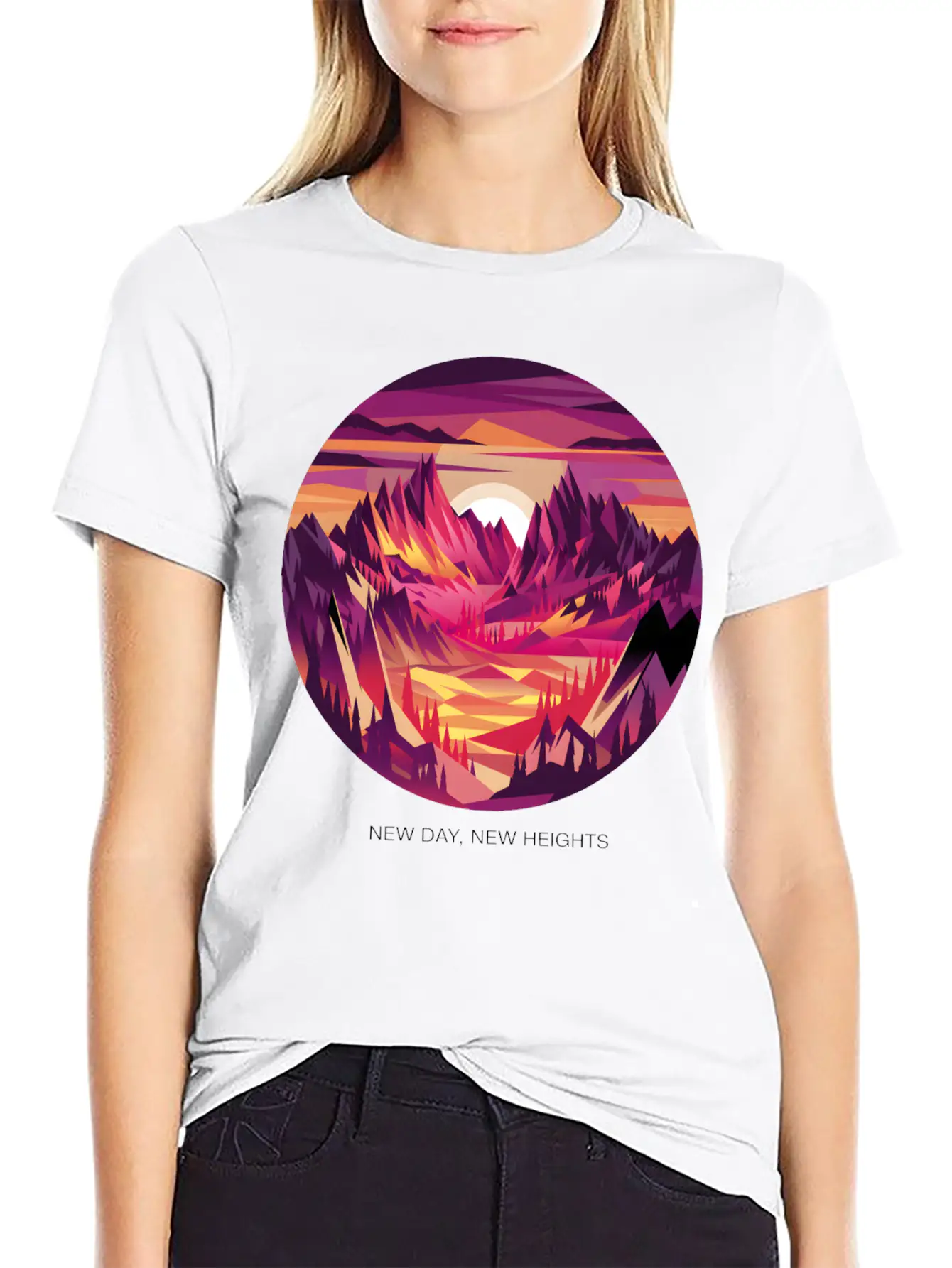 New Day, New Heights Essential Cotton Tee For Daily Outfits – Unisex Style