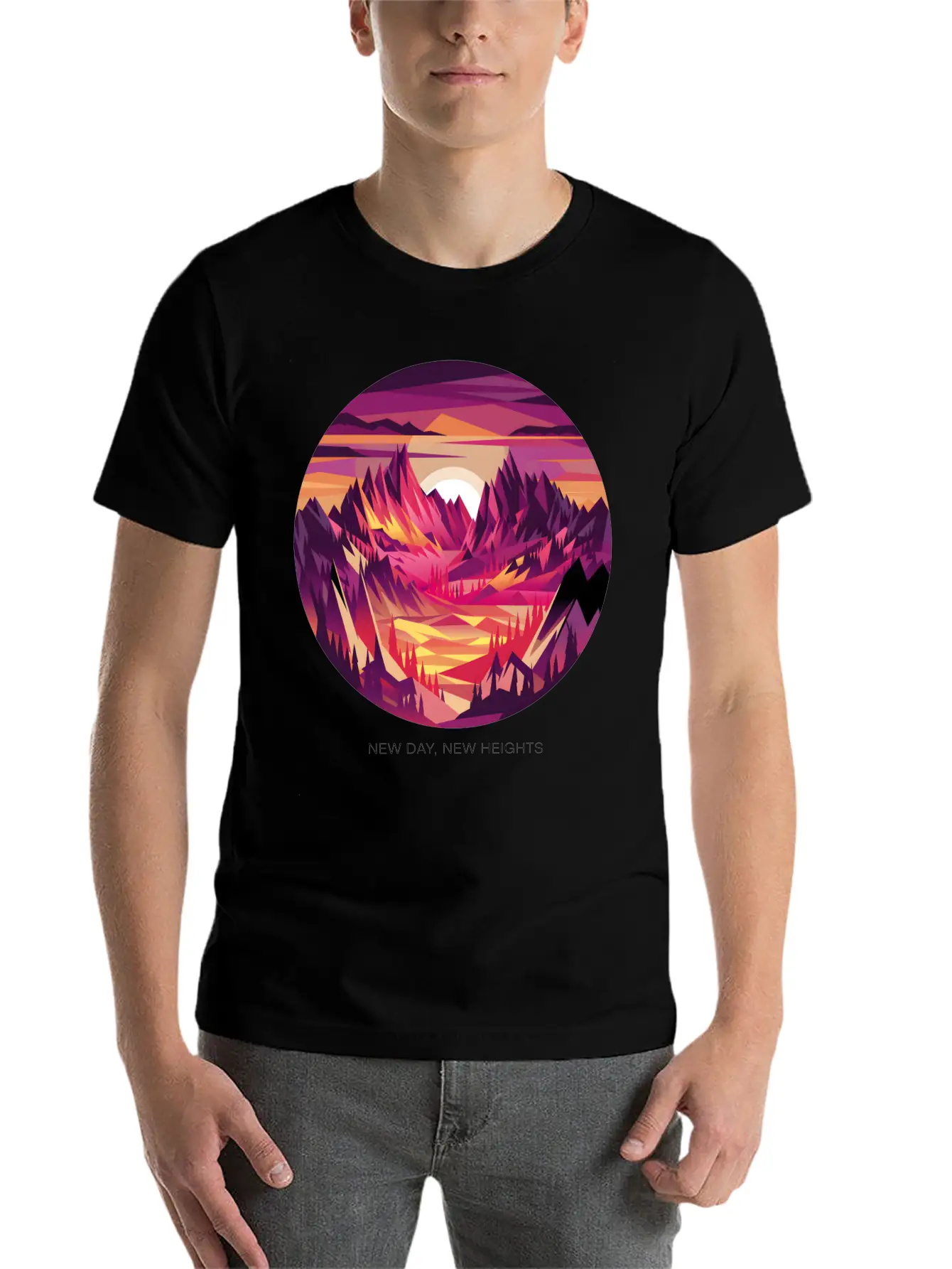 New Day, New Heights Essential Cotton Tee For Daily Outfits – Unisex Style