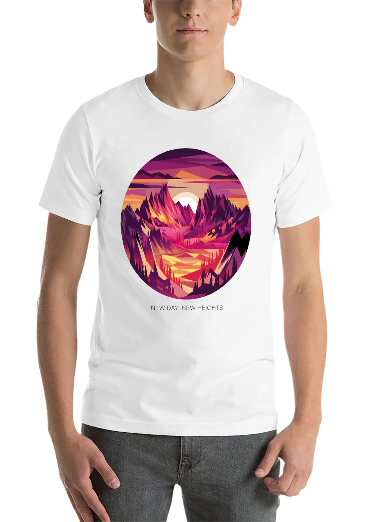 New Day, New Heights Essential Cotton Tee For Daily Outfits – Unisex Style