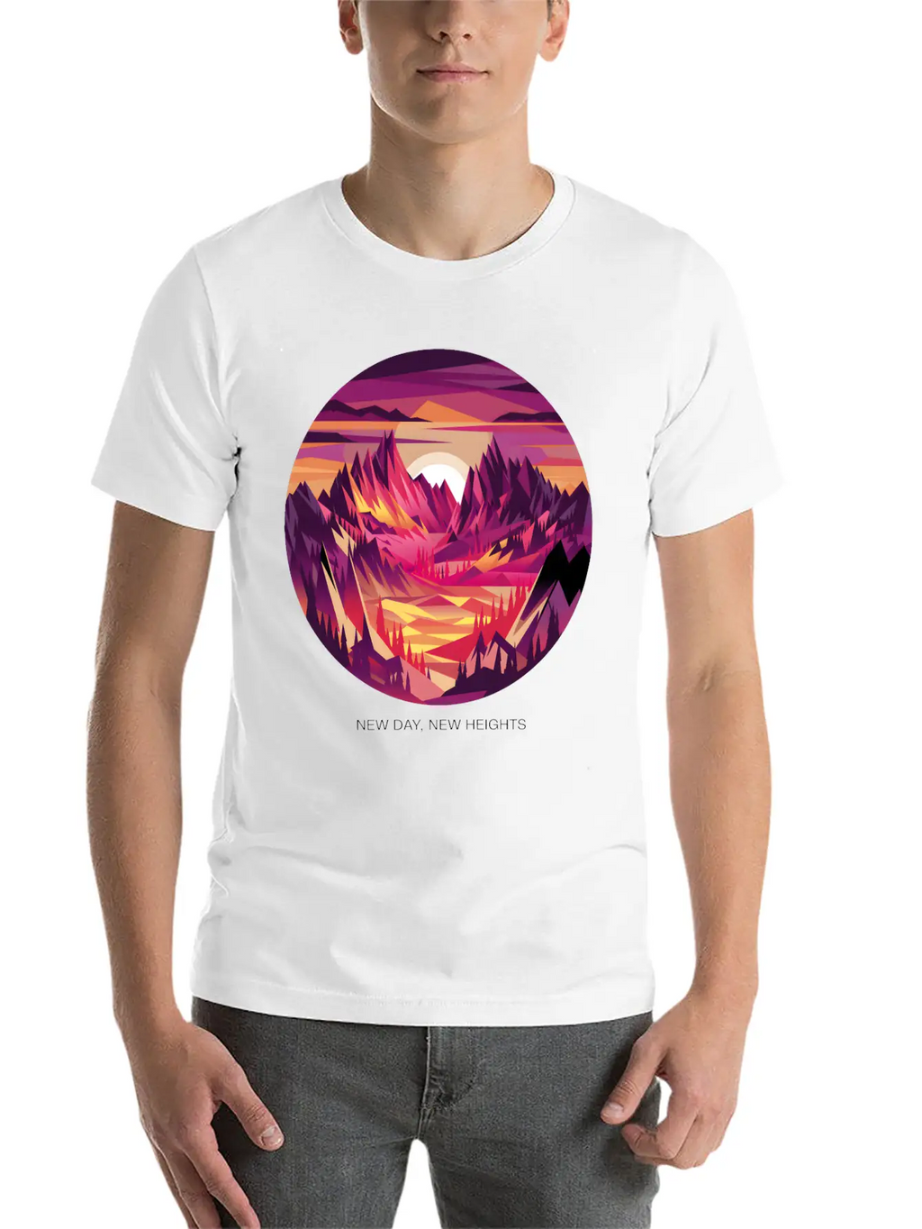 New Day, New Heights Stylish Everyday T-Shirt – Unisex Basic Cotton Tee