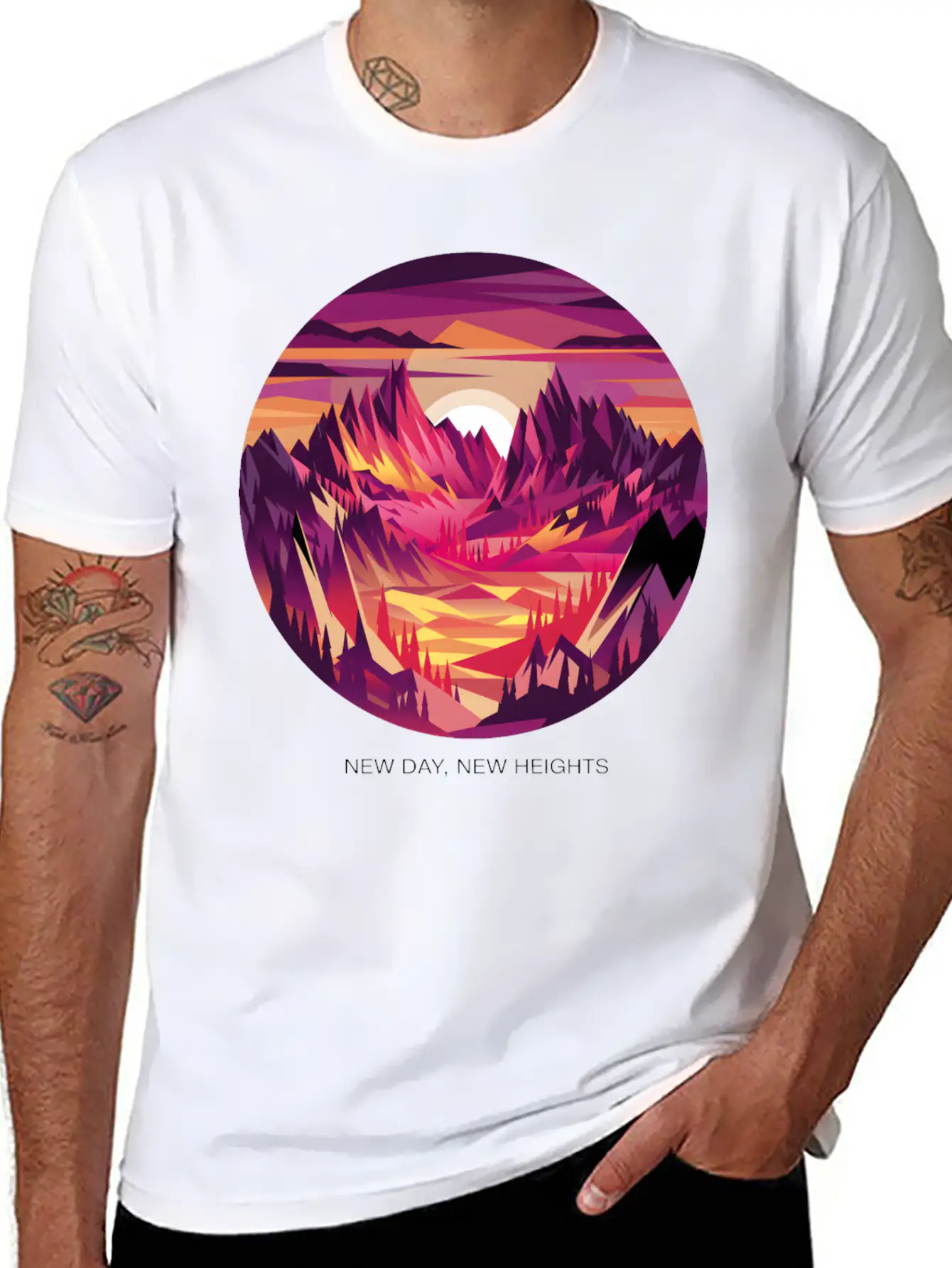New Day, New Heights Stylish Everyday T-Shirt – Unisex Basic Cotton Tee