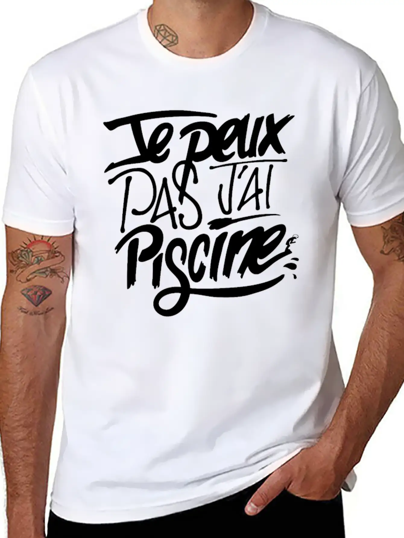 New Design Je Peux Pas J Ai Piscine Best Seller Classic Cotton Tee – Unisex Comfort For Any Season
