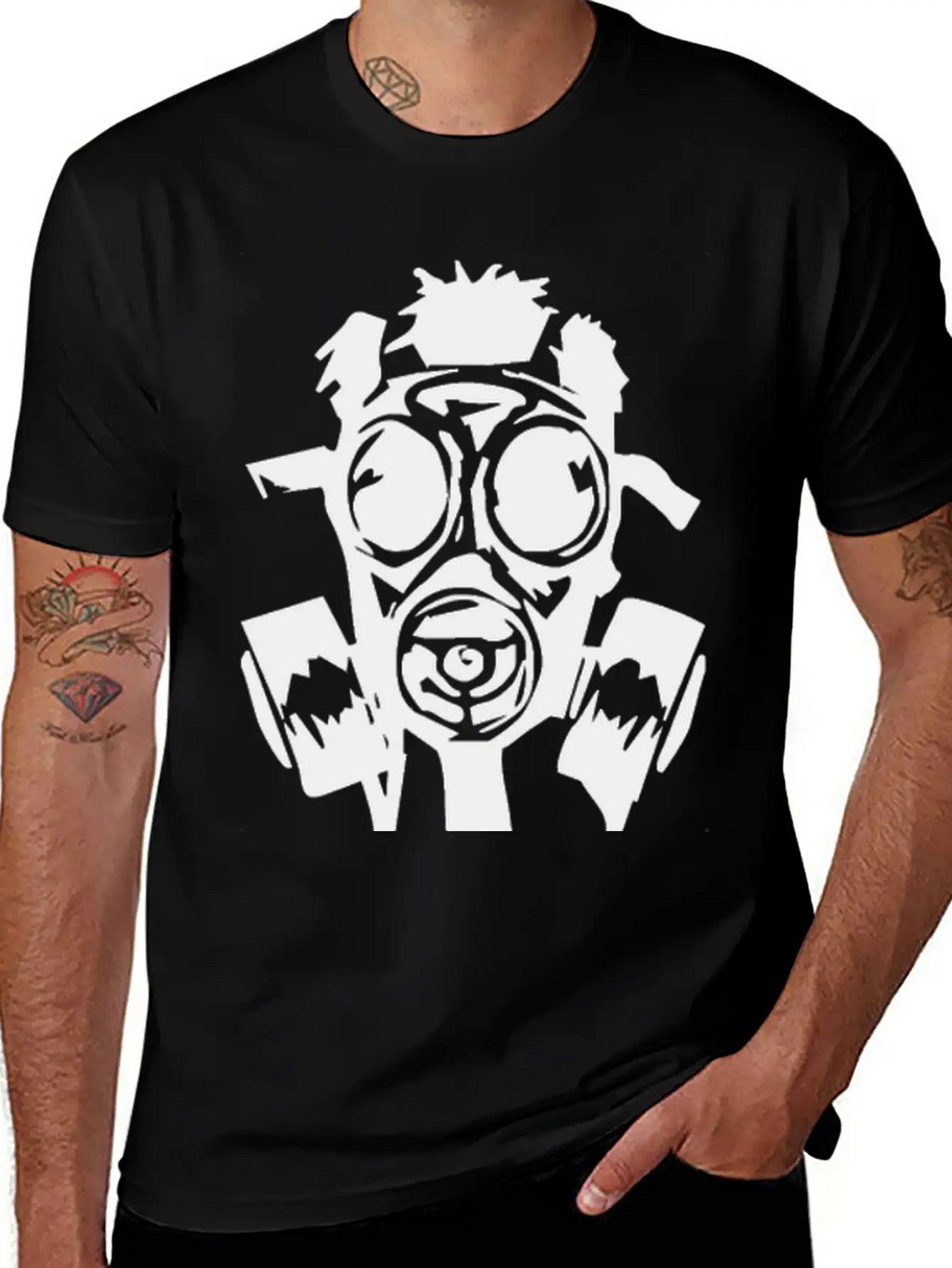 New Gas Mask Breathable Graphic T-Shirt – Perfect For Casual Days