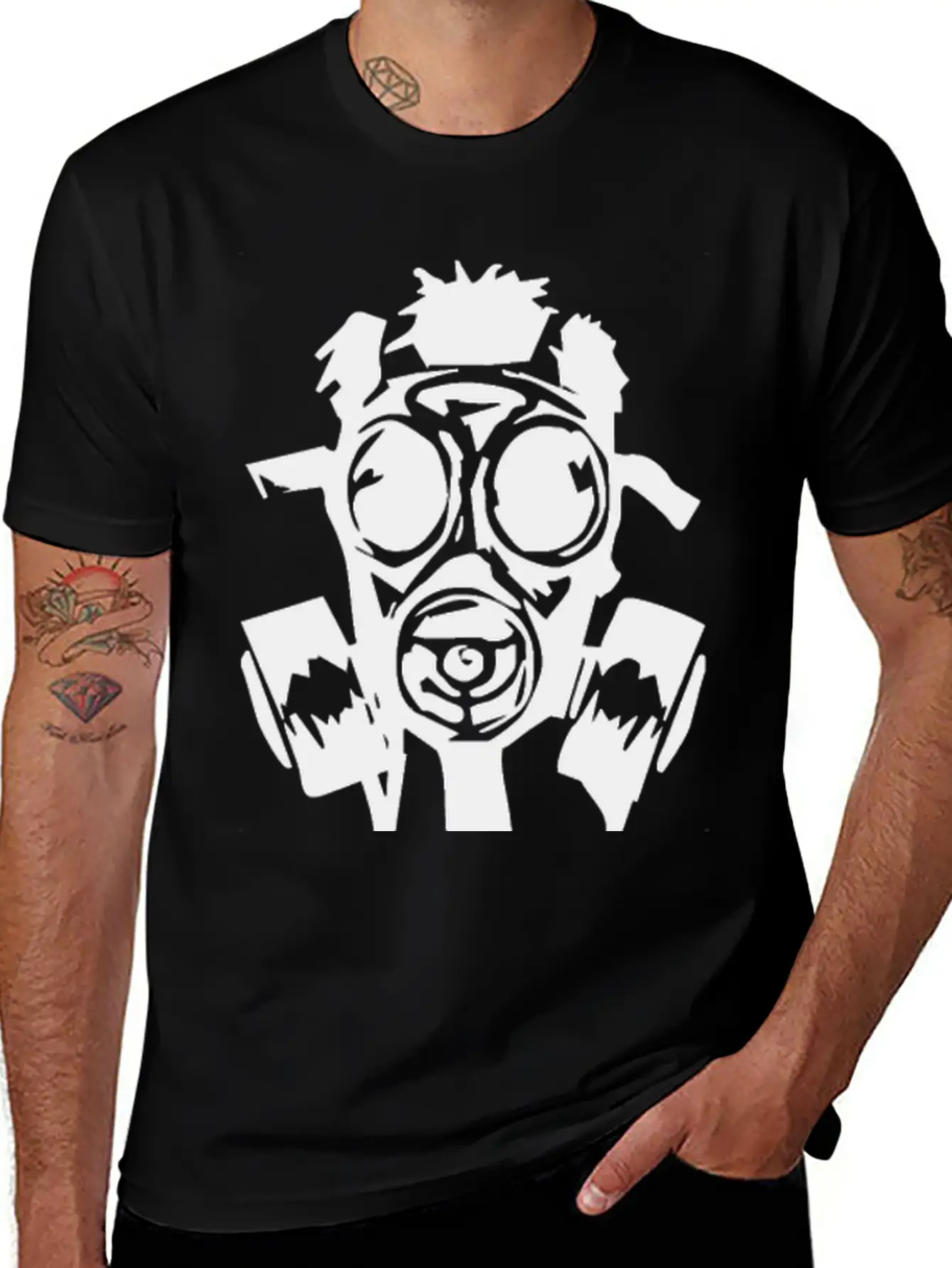 New Gas Mask Breathable Graphic T-Shirt – Perfect For Casual Days