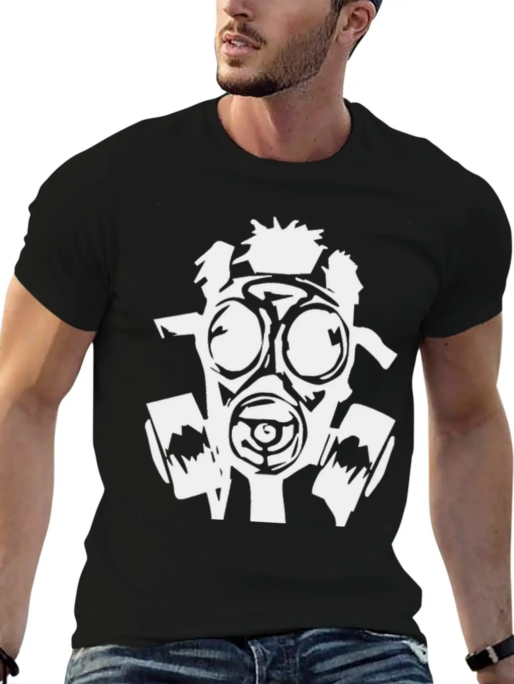 New Gas Mask Breathable Graphic T-Shirt – Perfect For Casual Days