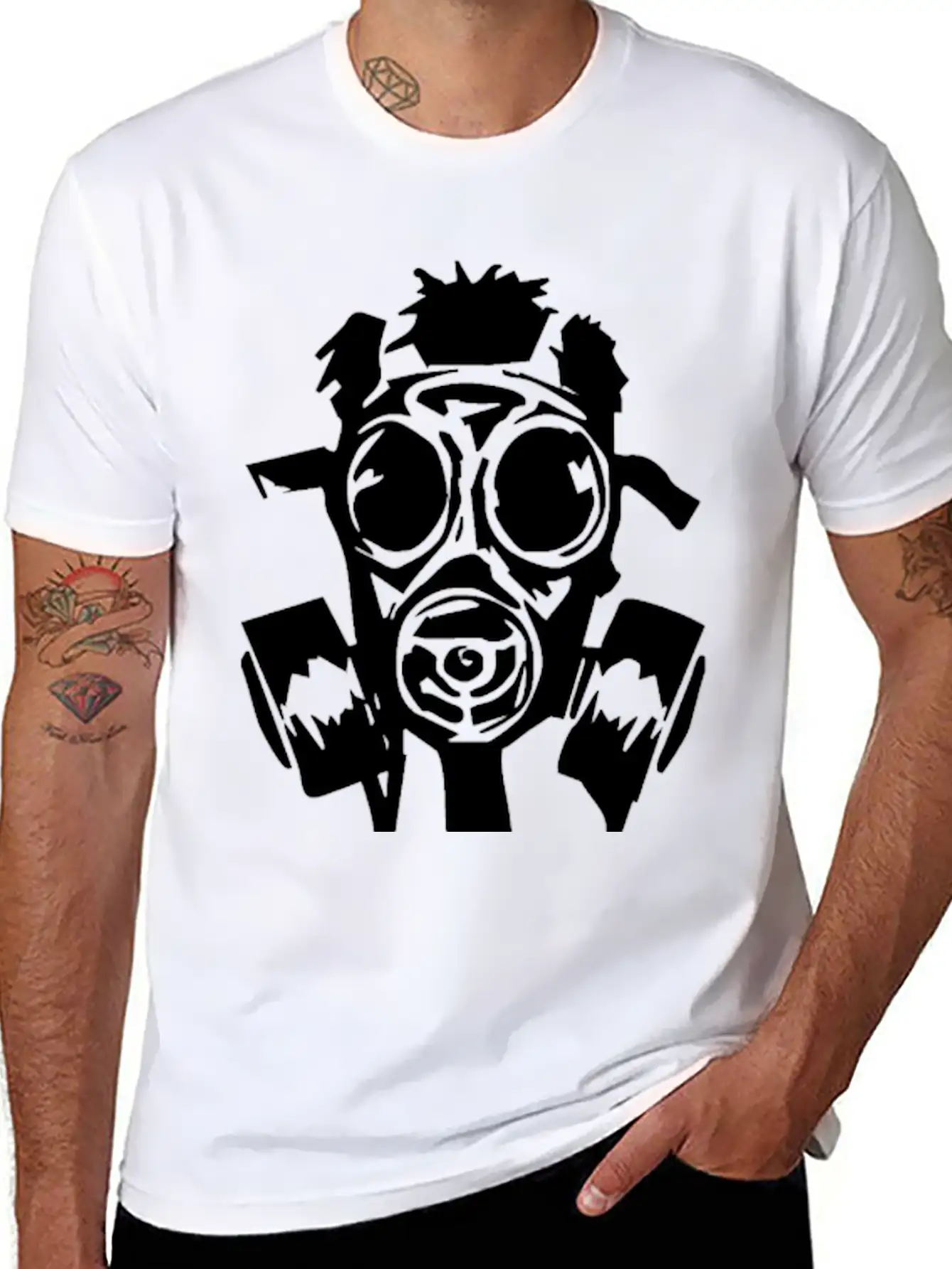 New Gas Mask Breathable Graphic T-Shirt – Perfect For Casual Days
