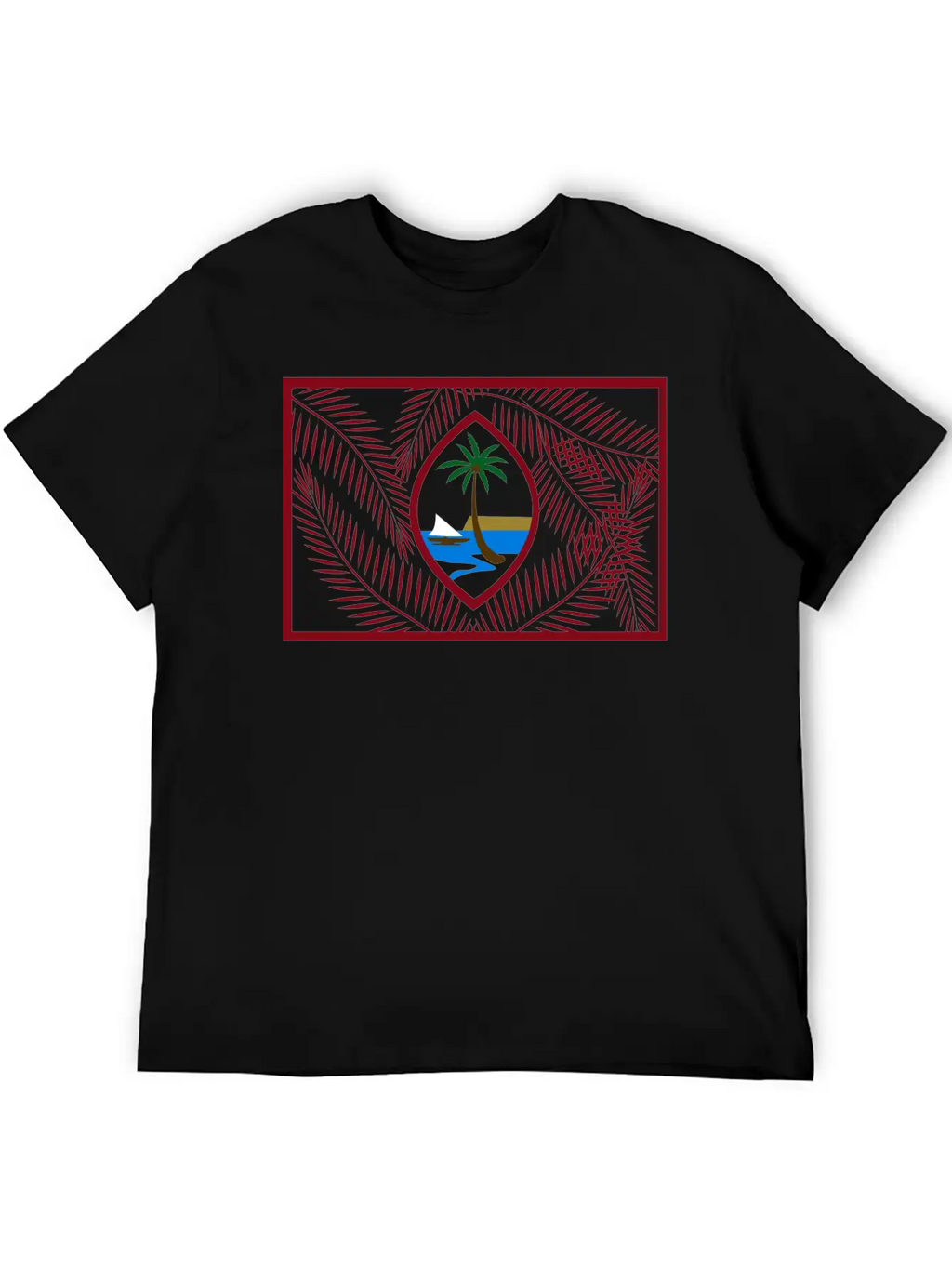 New Guam Flag Palm USA Flag Classic Cotton Tee – Unisex Comfort For Any Season