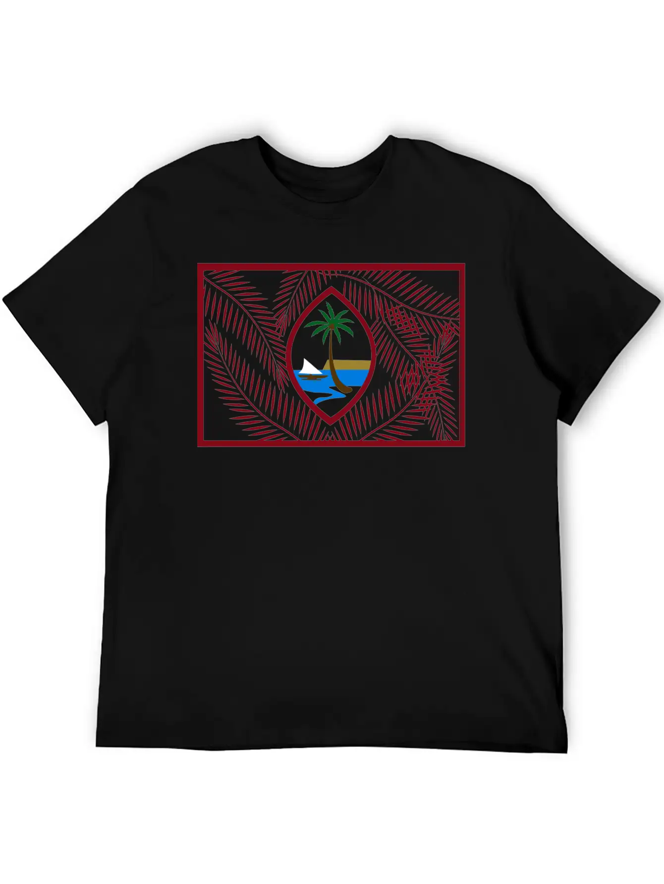New Guam Flag Palm USA Flag Classic Cotton Tee – Unisex Comfort For Any Season