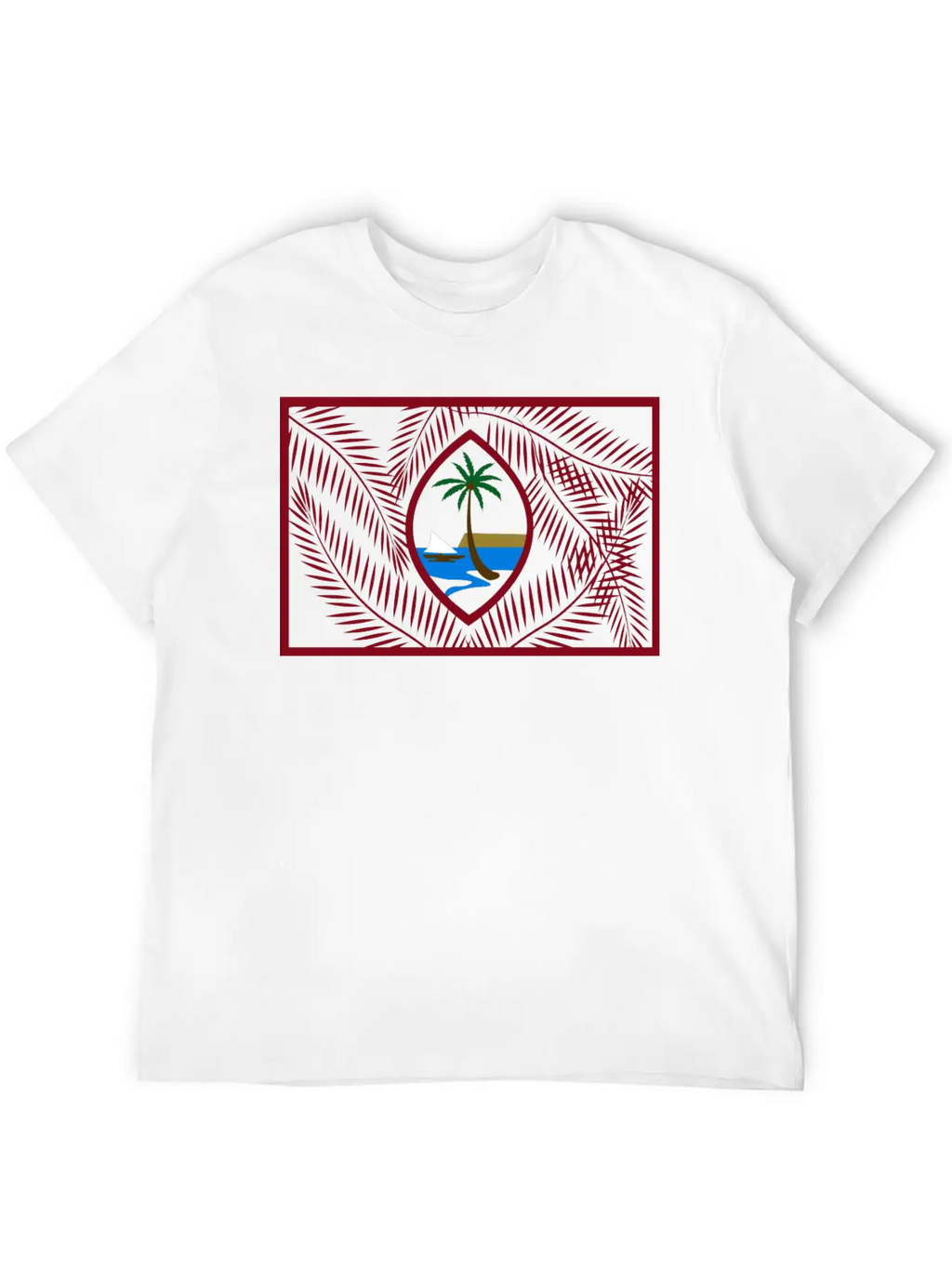 New Guam Flag Palm USA Flag Classic Cotton Tee – Unisex Comfort For Any Season