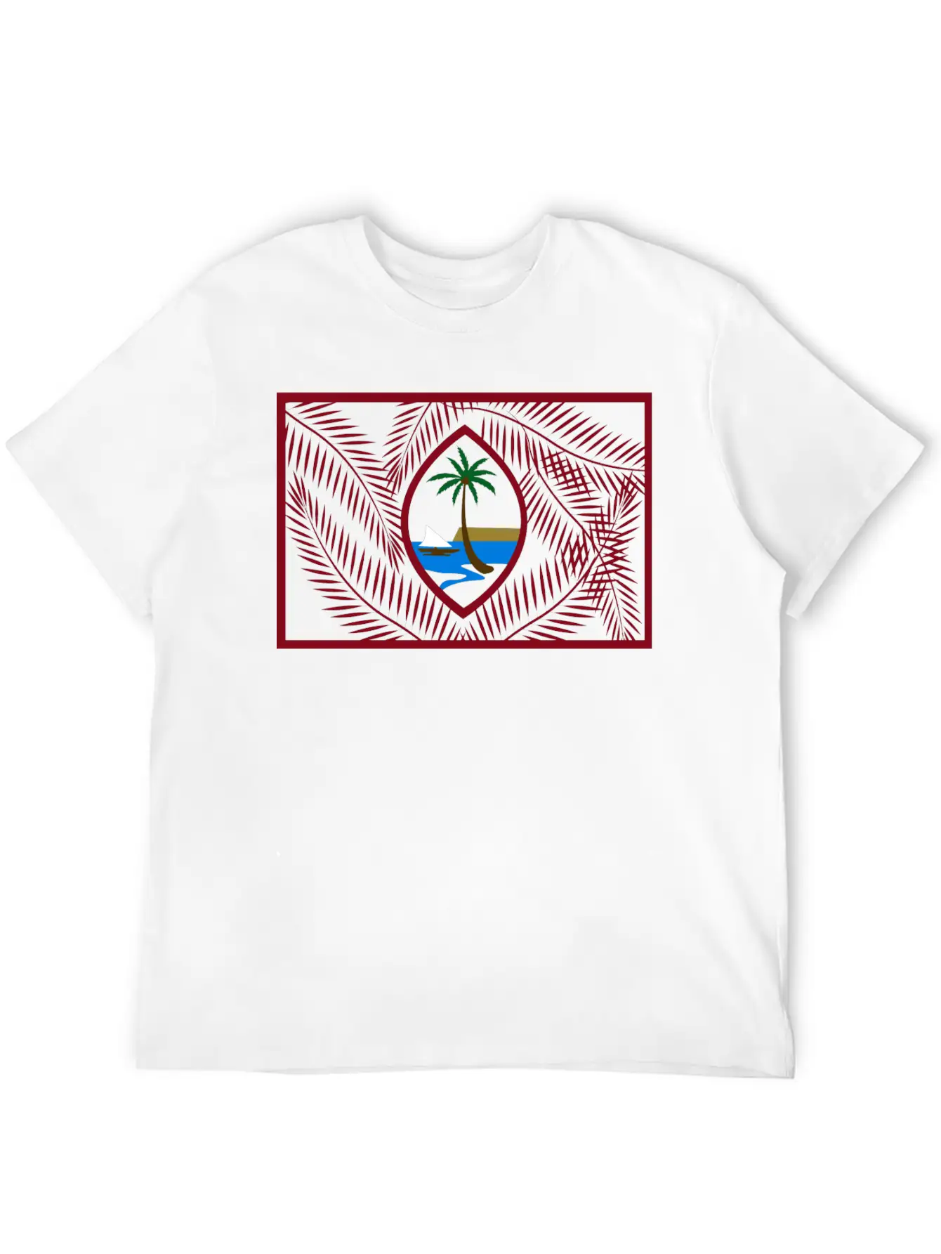 New Guam Flag Palm USA Flag Classic Cotton Tee – Unisex Comfort For Any Season