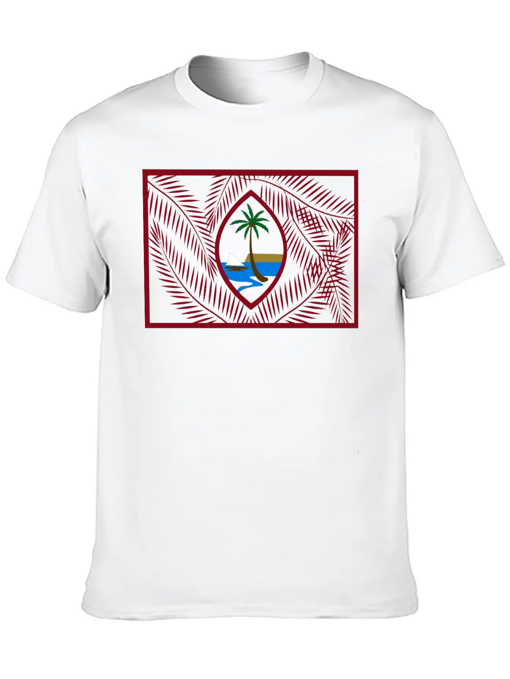 New Guam Flag Palm USA Flag Classic Cotton Tee – Unisex Comfort For Any Season