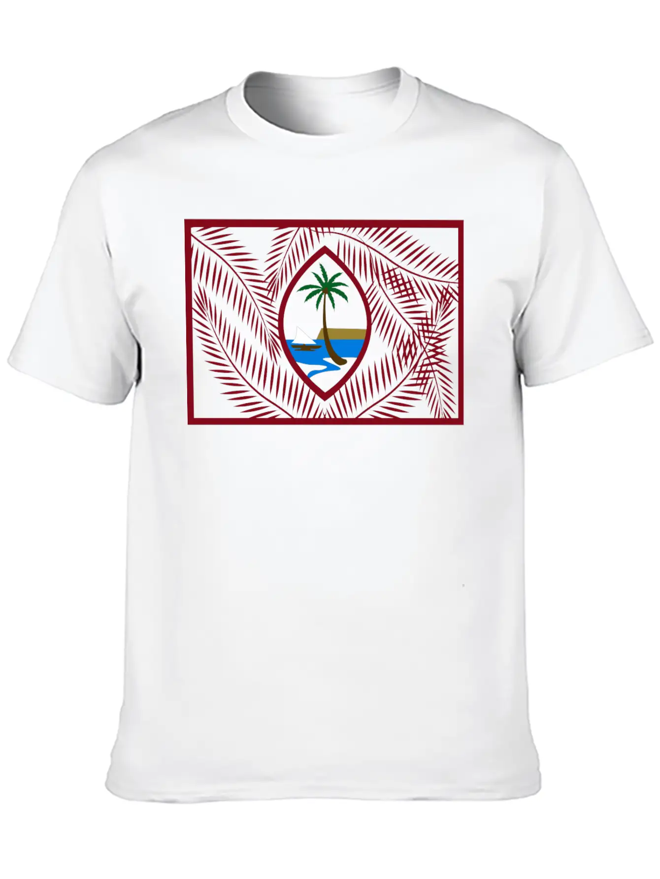 New Guam Flag Palm USA Flag Classic Cotton Tee – Unisex Comfort For Any Season