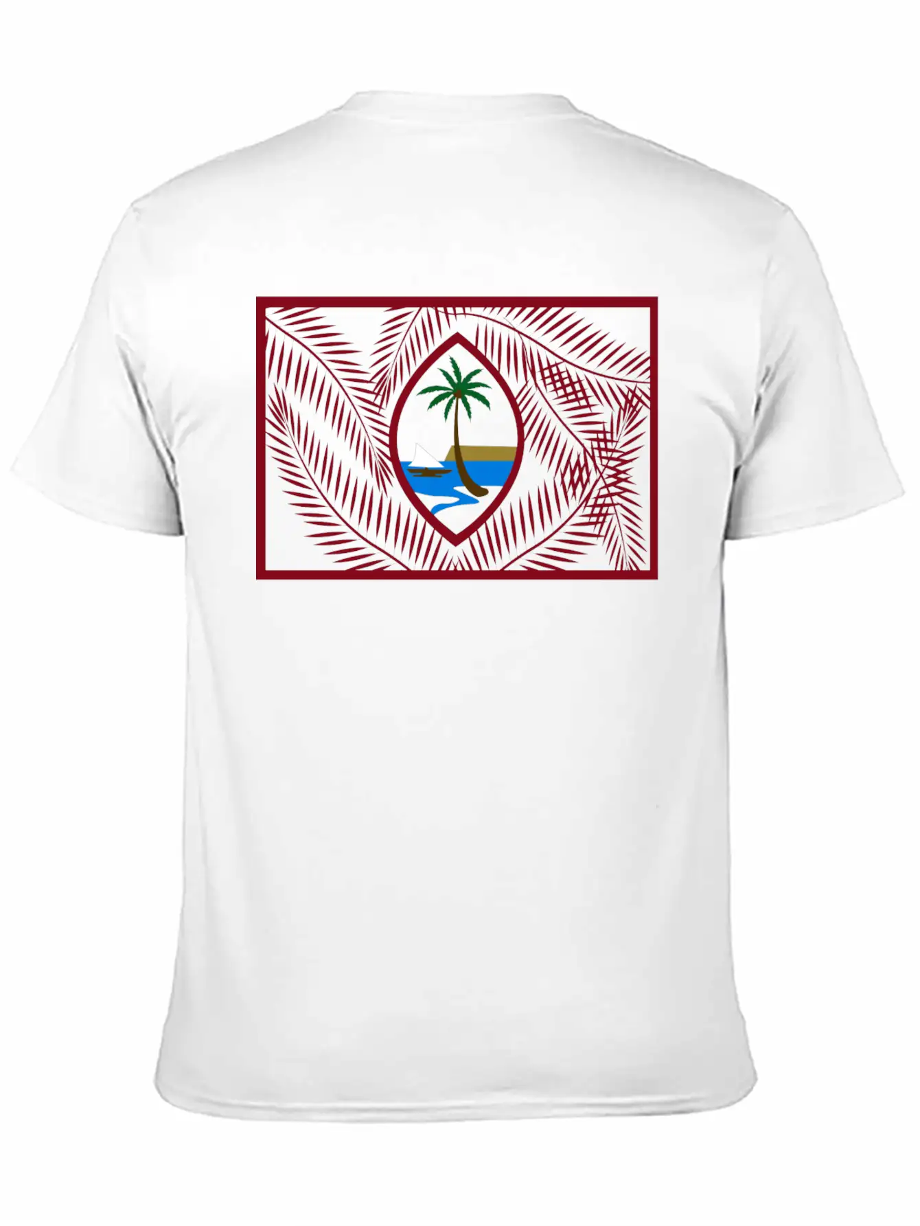 New Guam Flag Palm USA Flag Classic Cotton Tee – Unisex Comfort For Any Season
