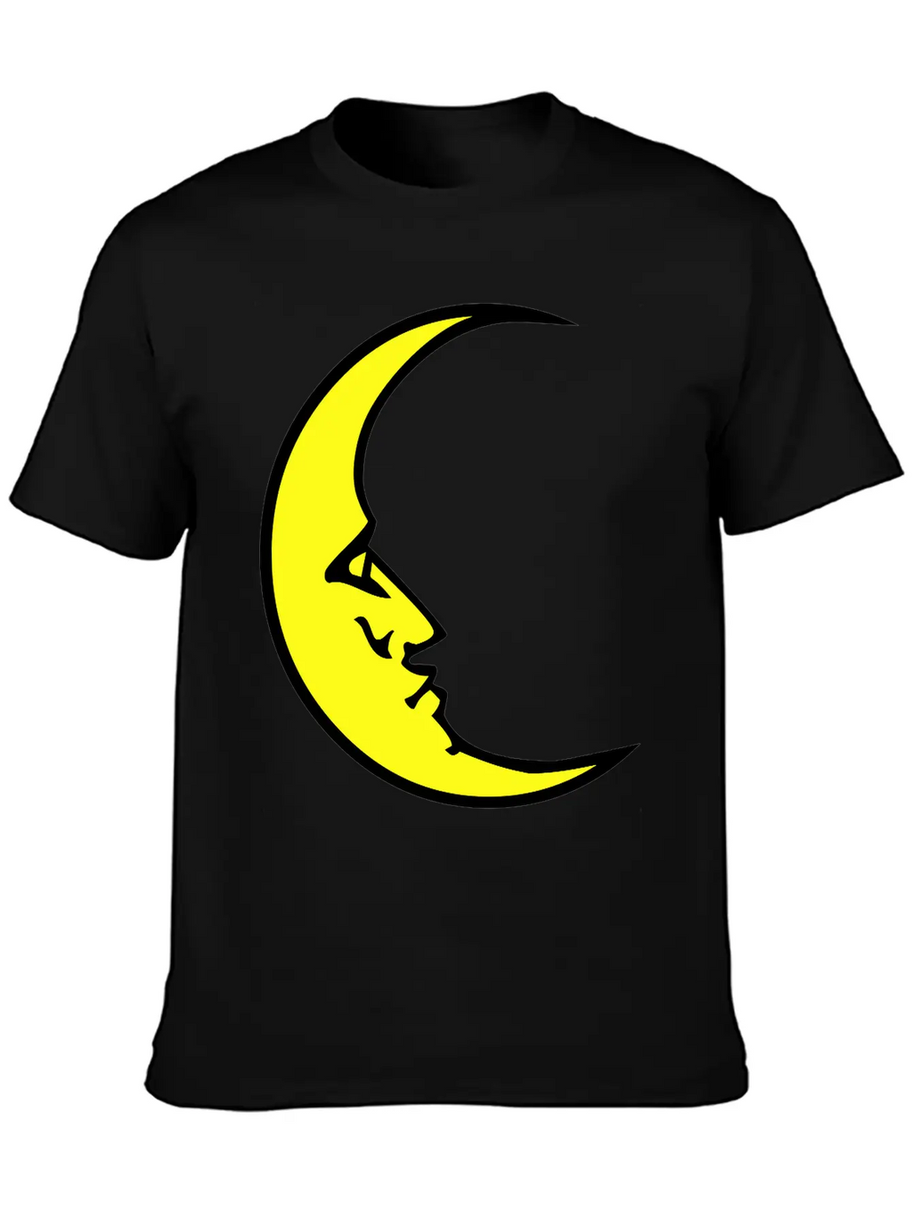 New Moon Face Crescent Classic Cotton Tee – Unisex Comfort For Any Season
