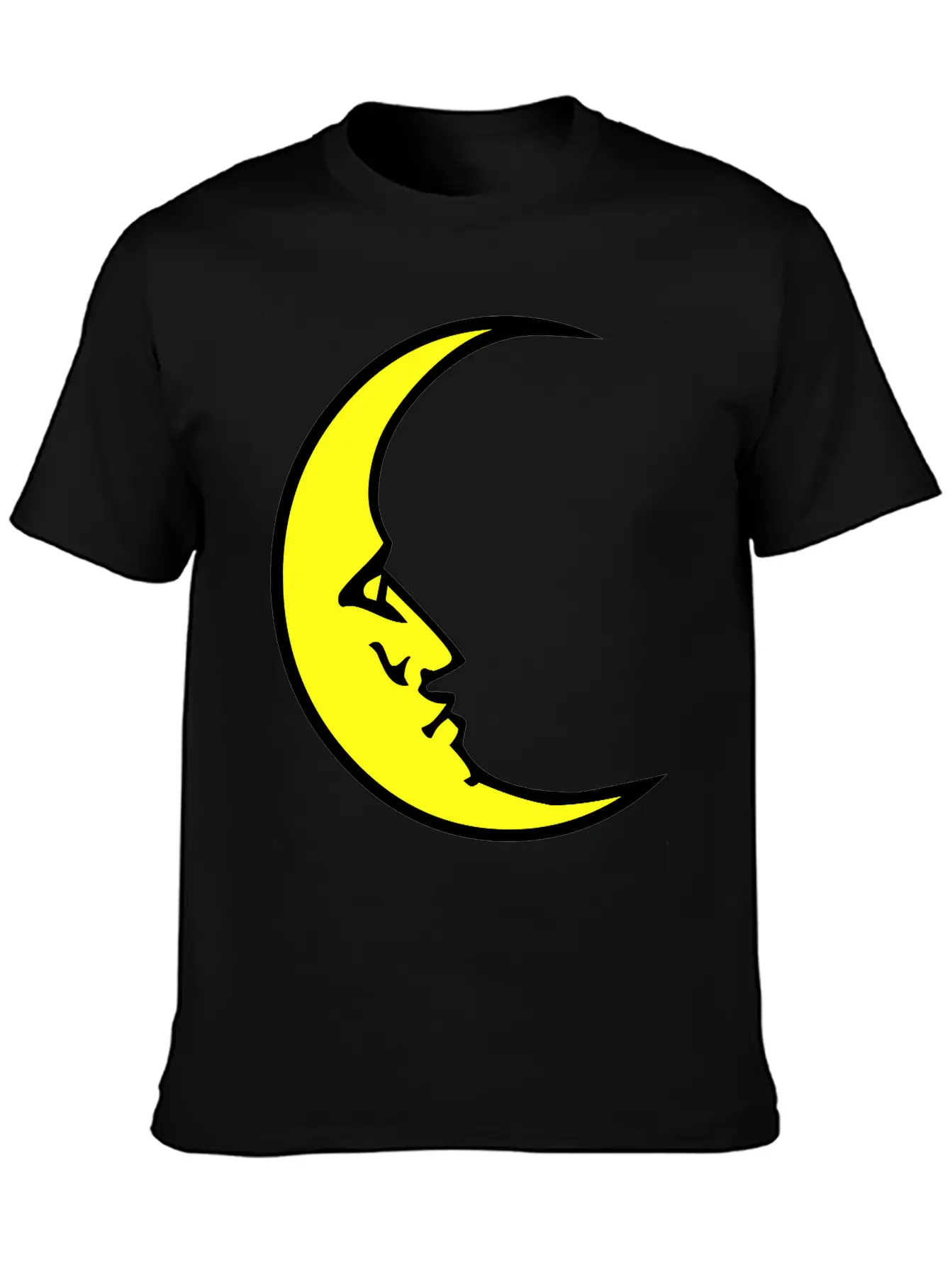 New Moon Face Crescent Classic Cotton Tee – Unisex Comfort For Any Season