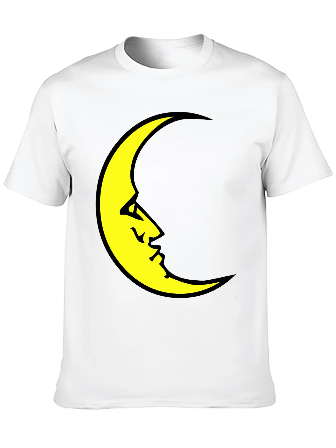 New Moon Face Crescent Classic Cotton Tee – Unisex Comfort For Any Season