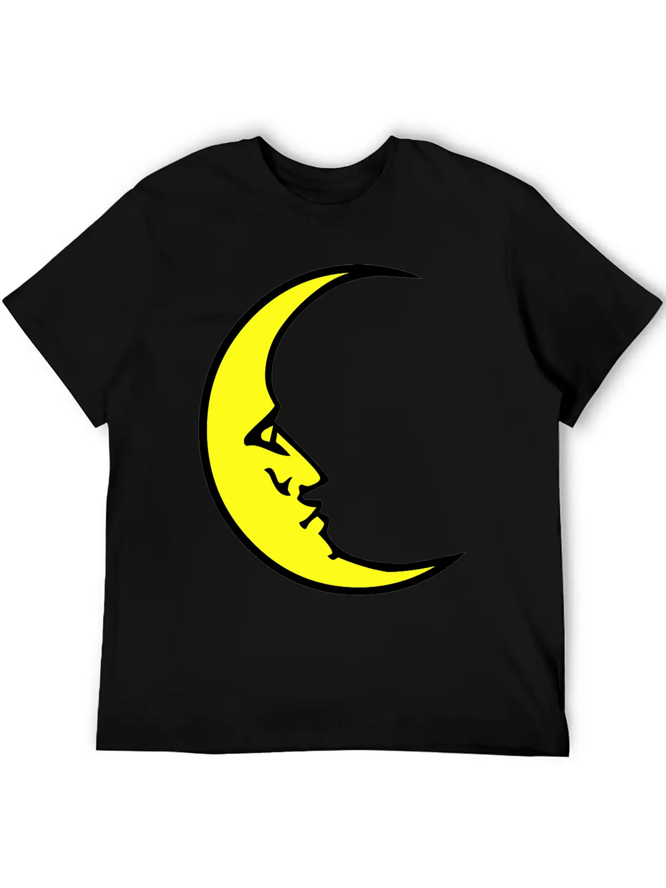 New Moon Face Crescent Classic Cotton Tee – Unisex Comfort For Any Season