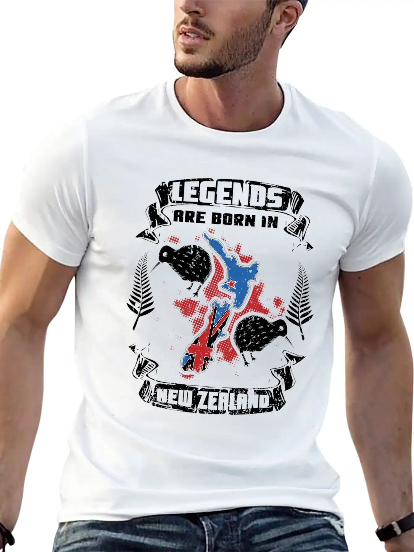 New Zealand Country Legend Stylish Everyday T-Shirt – Unisex Basic Cotton Tee