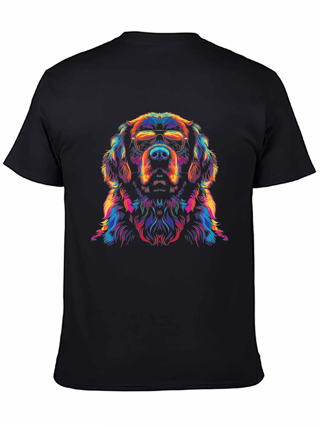 Newfoundland Dog Dog Sunglasses Popart Essential Cotton Tee For Daily Outfits – Unisex Style