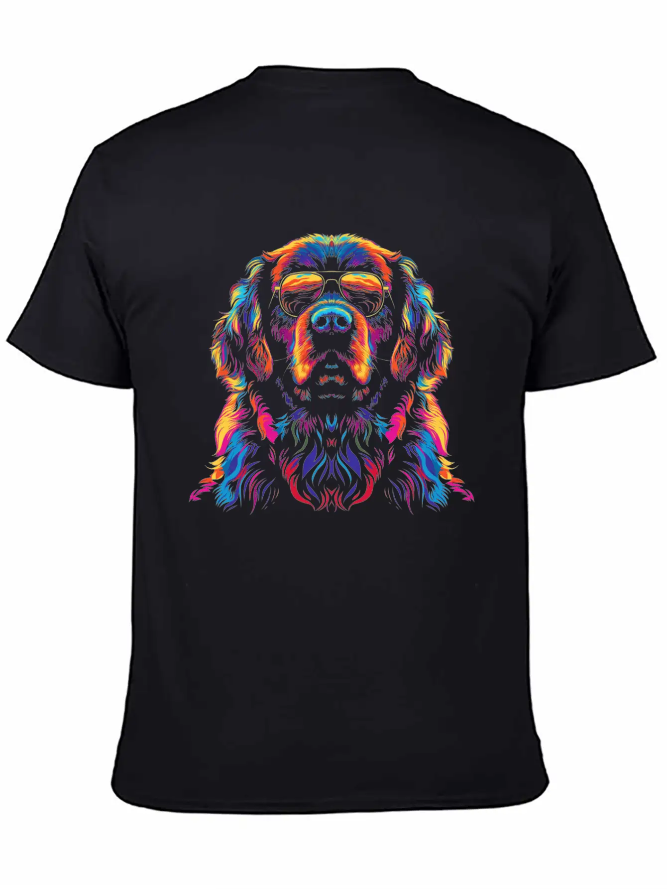 Newfoundland Dog Dog Sunglasses Popart Essential Cotton Tee For Daily Outfits – Unisex Style