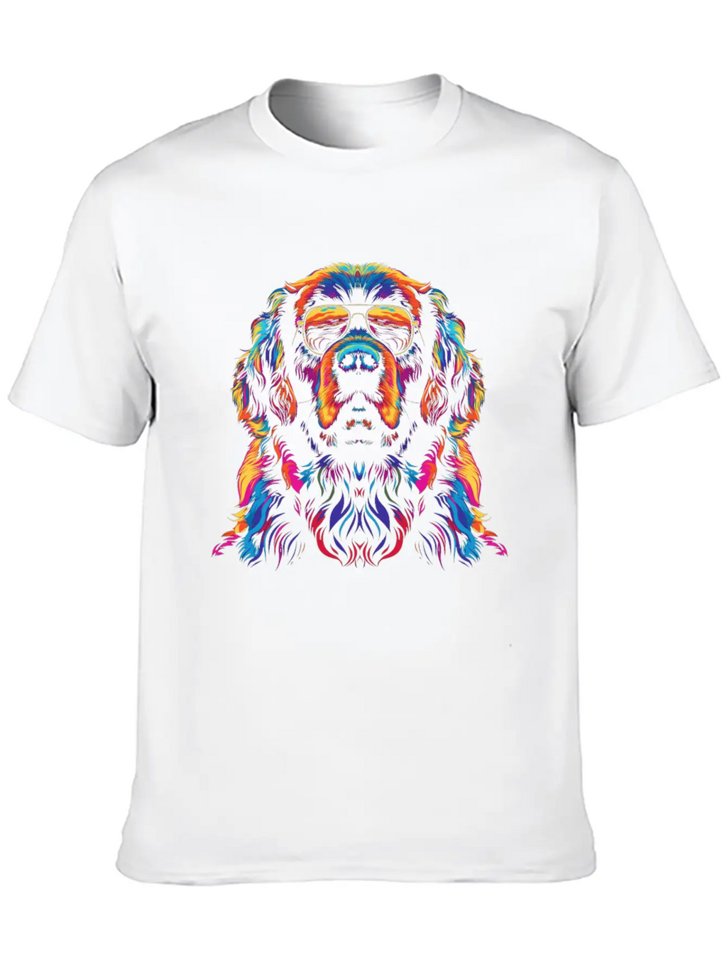 Newfoundland Dog Dog Sunglasses Popart Essential Cotton Tee For Daily Outfits – Unisex Style