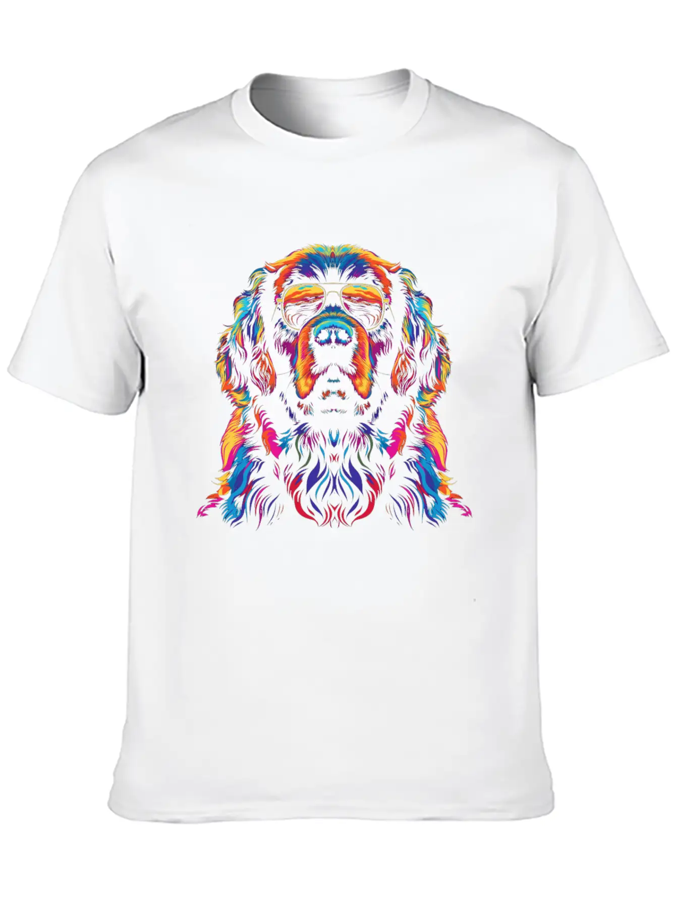Newfoundland Dog Dog Sunglasses Popart Essential Cotton Tee For Daily Outfits – Unisex Style