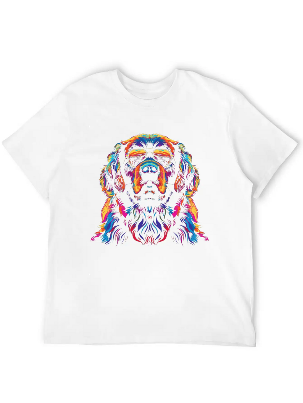 Newfoundland Dog Dog Sunglasses Popart Essential Cotton Tee For Daily Outfits – Unisex Style