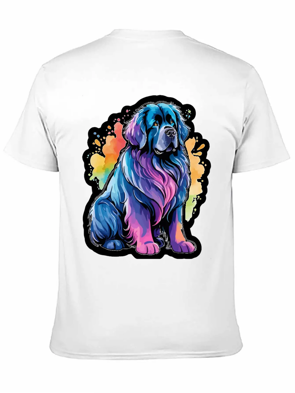 Newfoundland Dog Watercolor Stylish Everyday T-Shirt – Unisex Basic Cotton Tee